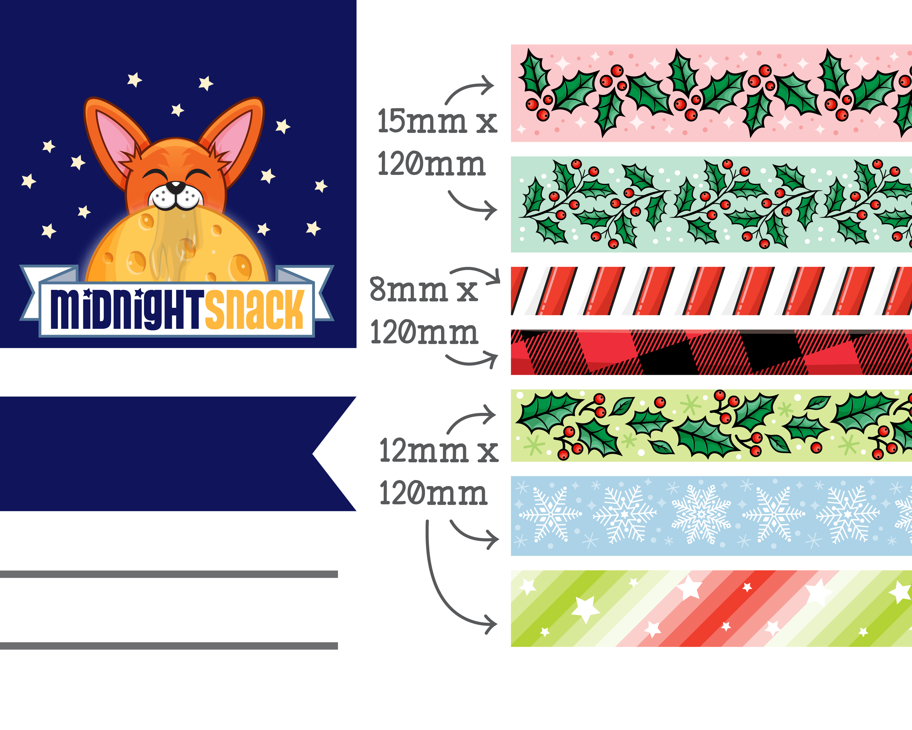 Decorative Christmas Washi Strips