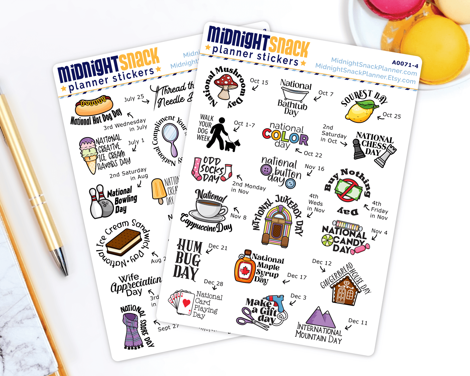 Wacky Holiday Planner Stickers Volume 3: Calendar Icons
