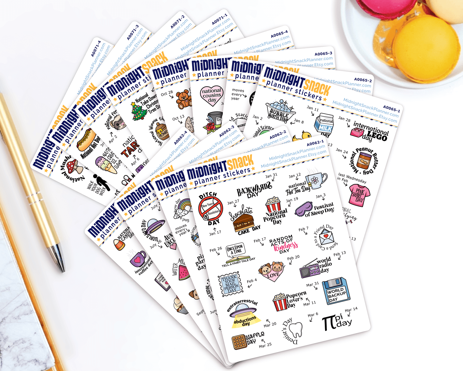 Wacky Holiday Planner Stickers Volume 1: Calendar Icons