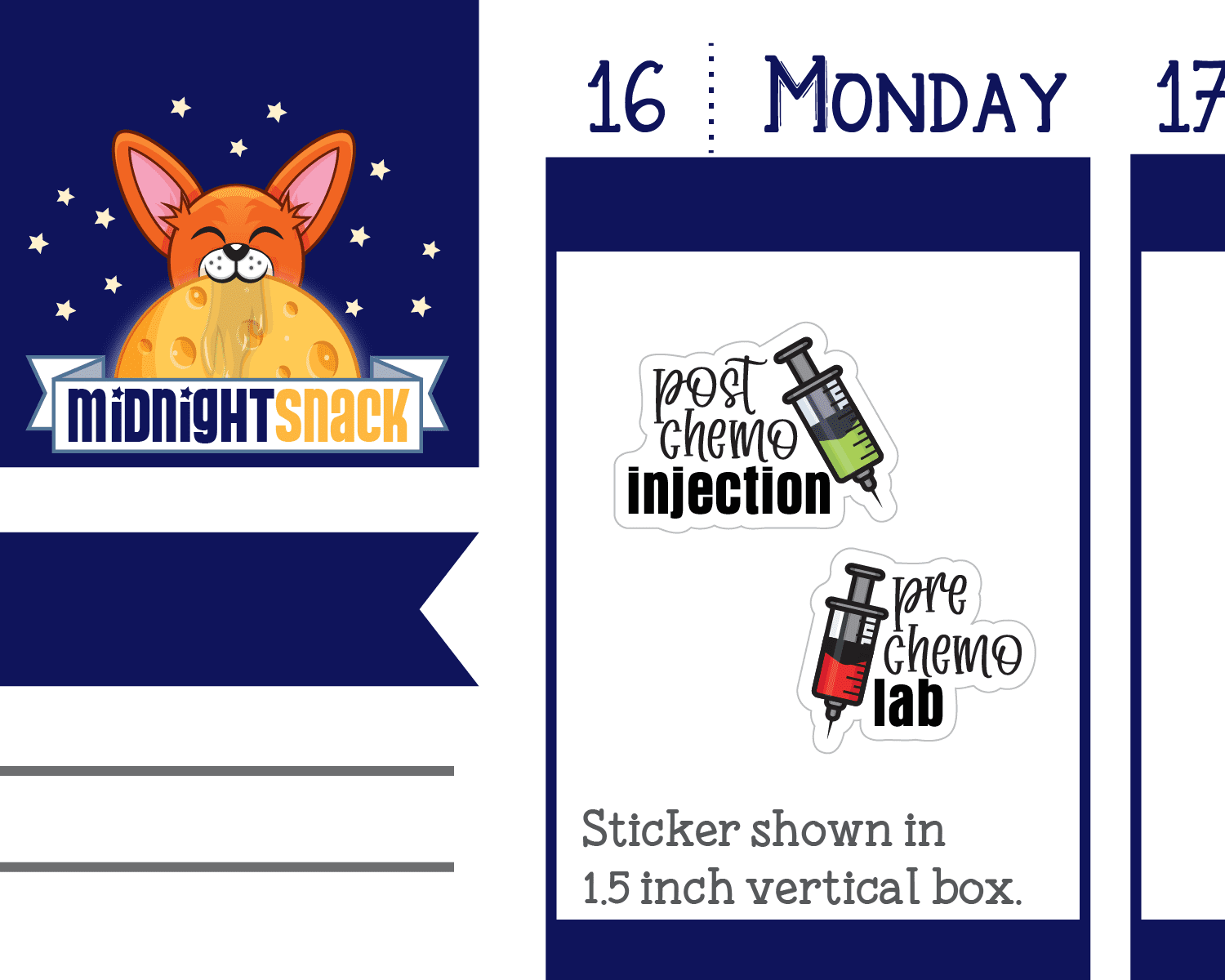 Chemotherapy Injections and Lab Work Planner Stickers