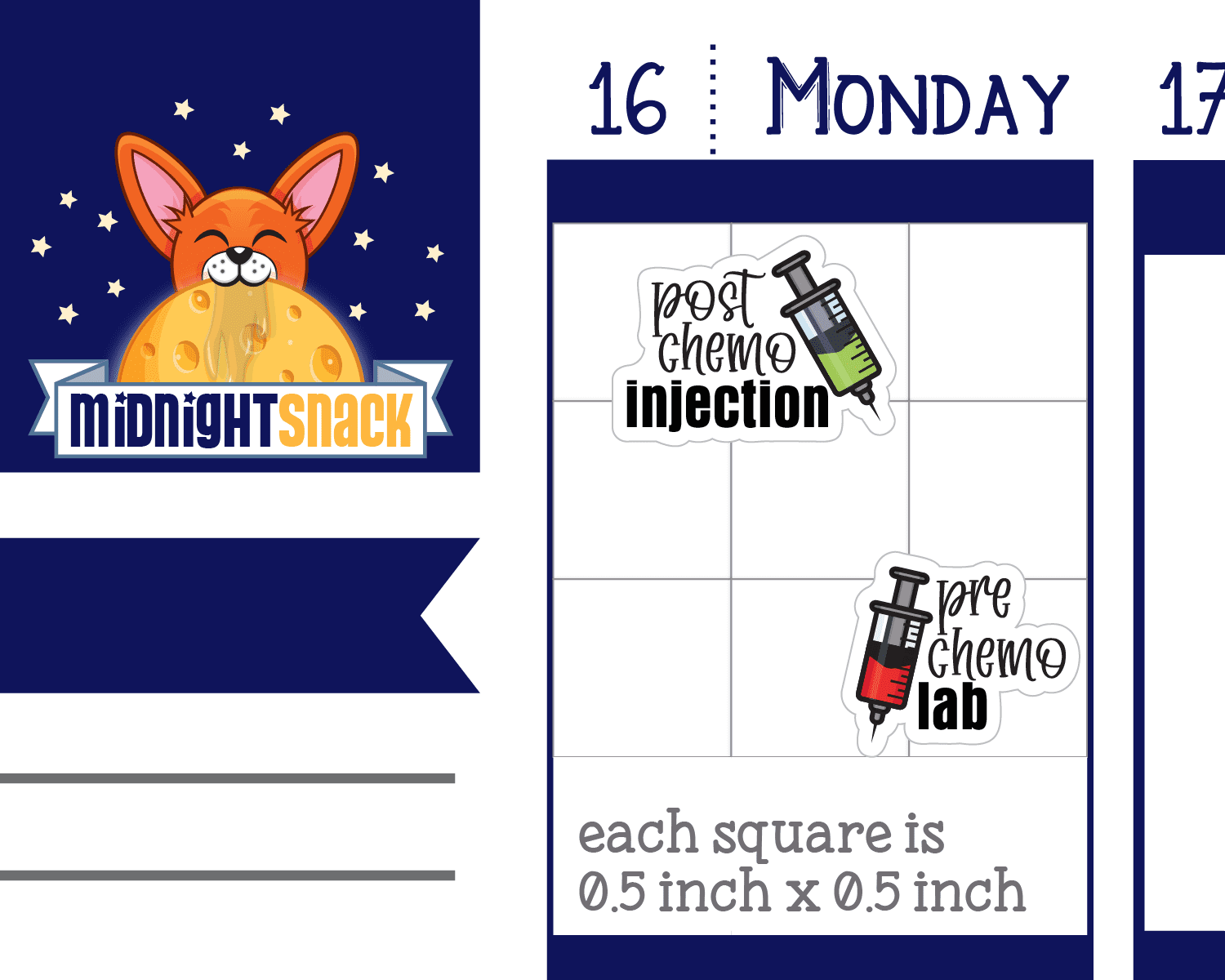 Chemotherapy Injections and Lab Work Planner Stickers