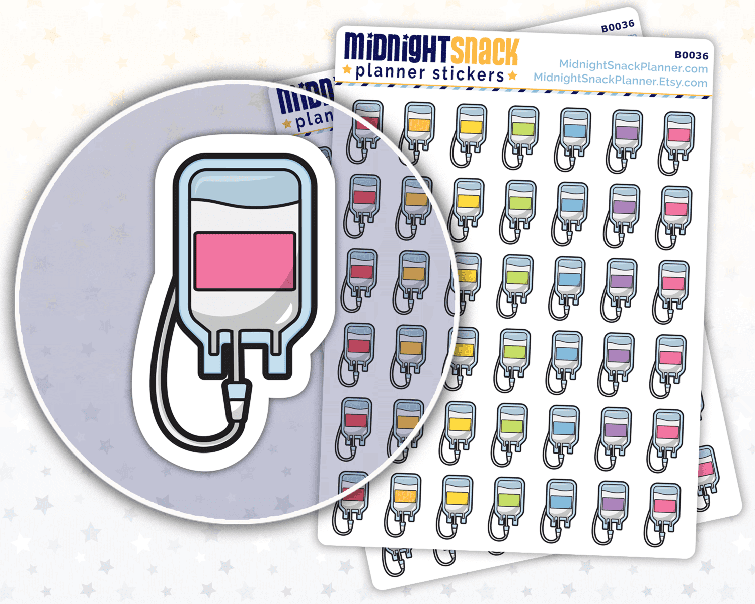 IV (Intravenous Therapy) Infusion Planner Stickers