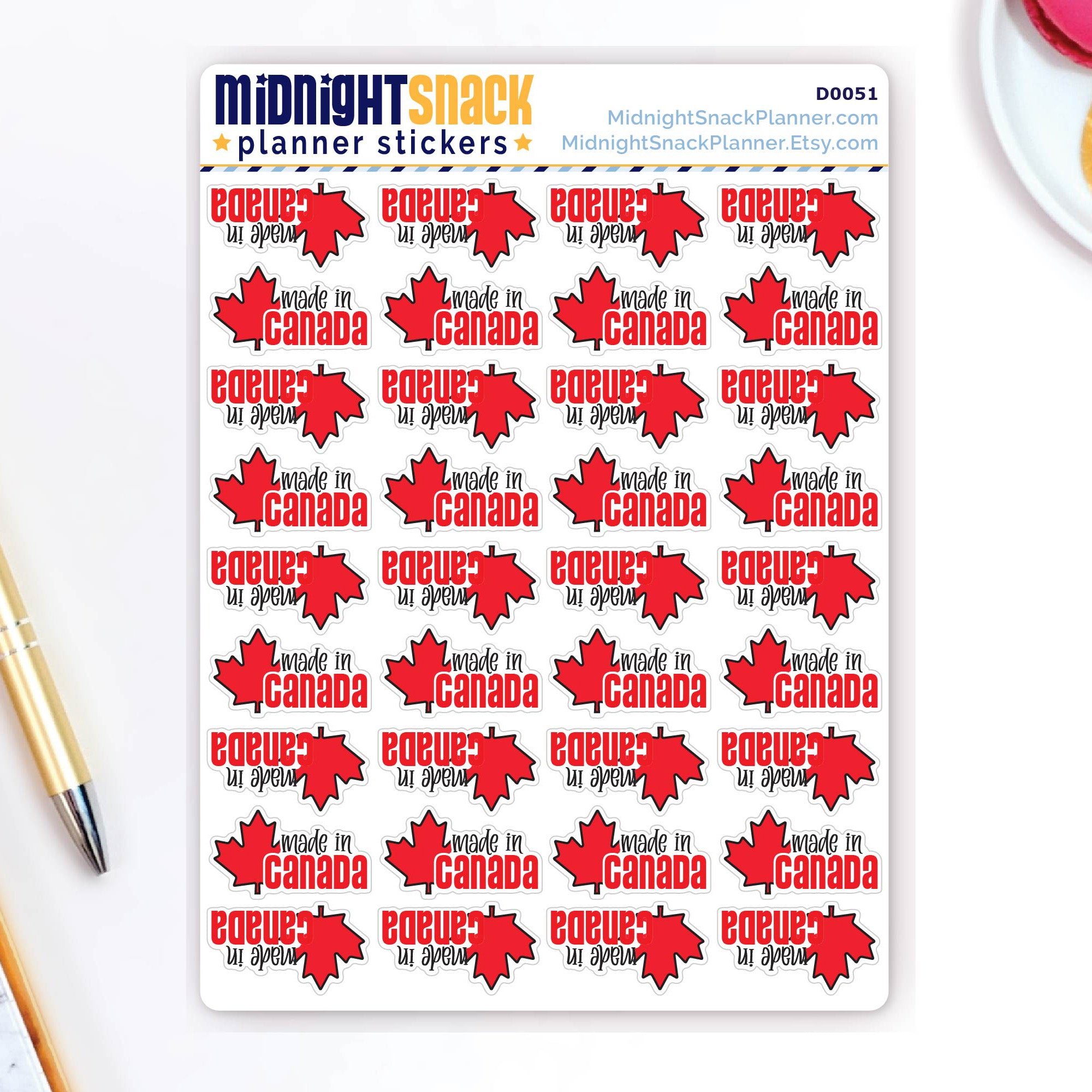 Made in Canada Stickers: COO Sticker for Shipping