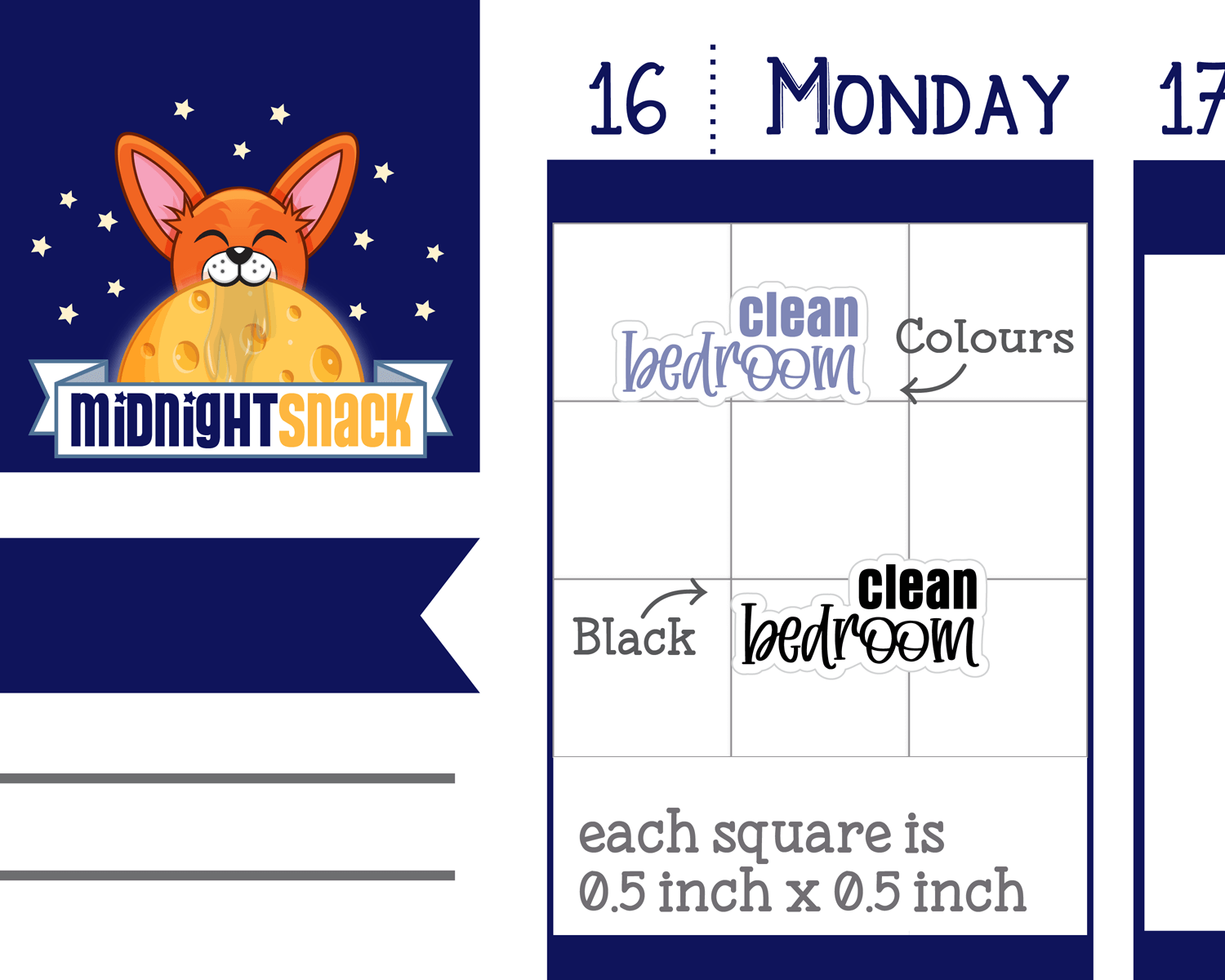 Clean Bedroom Script Planner Stickers: Household Chores Reminder