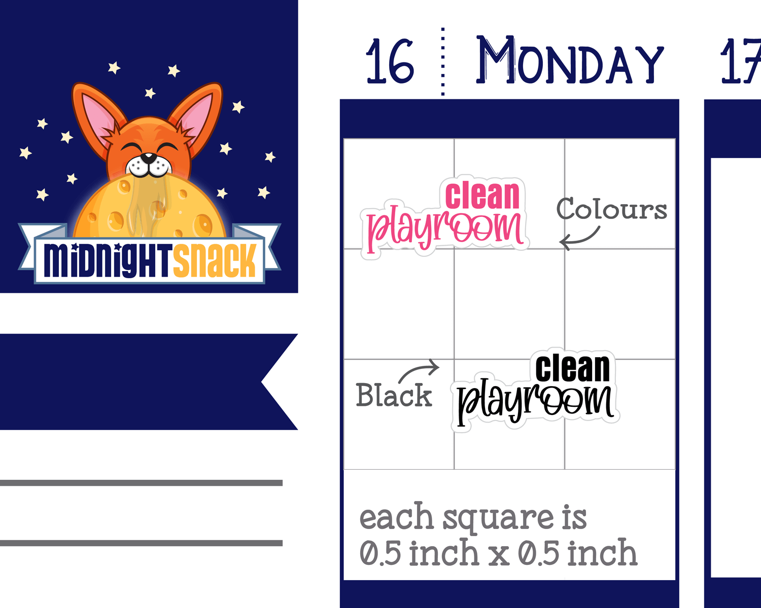 Clean Playroom Script Planner Stickers: Household Chores Reminder