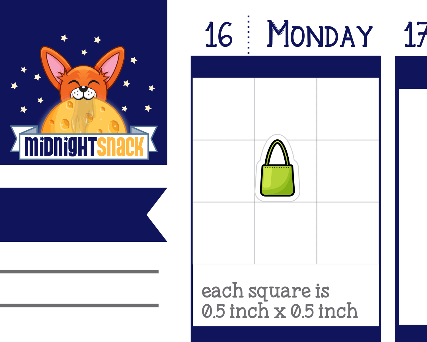 Reusable Shopping Bag Icon Planner Stickers