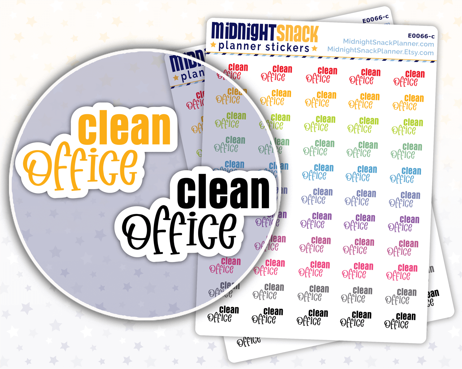 Clean Office Script Planner Stickers: Household Chores Reminder