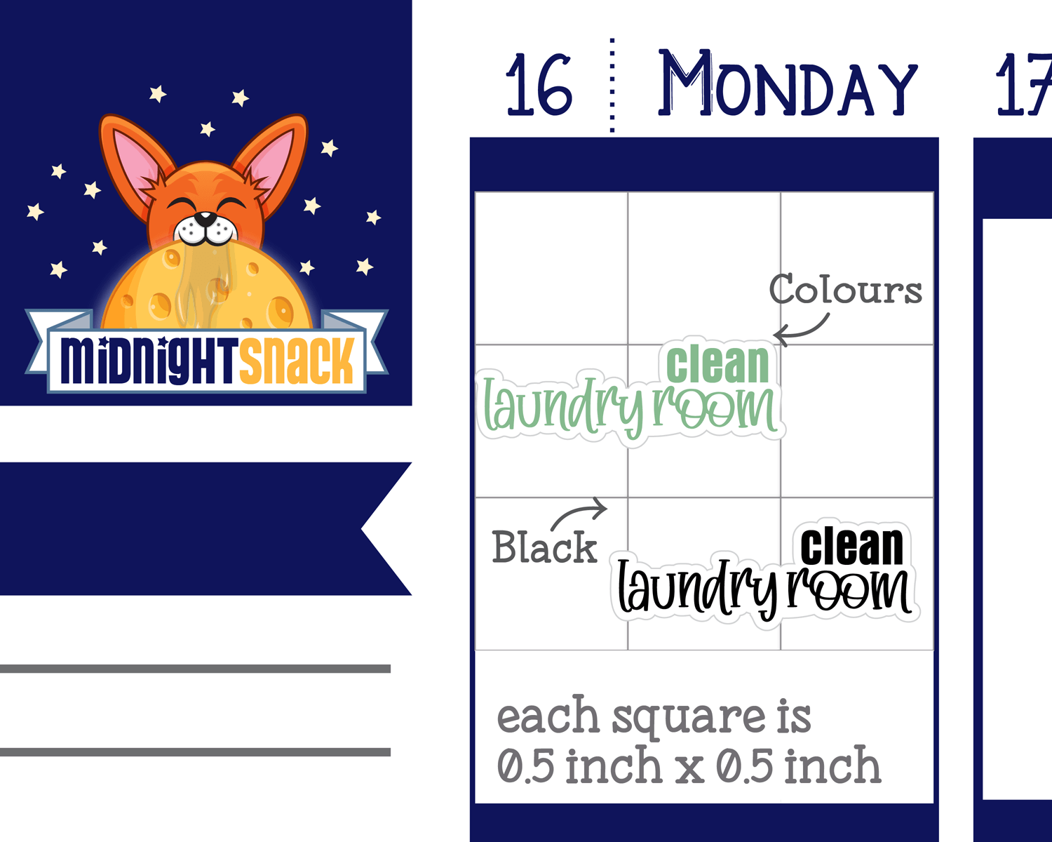 Clean Laundry Room Script Planner Stickers: Household Chores Reminder