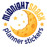 Midnight Snack Planner Sticker Round Logo