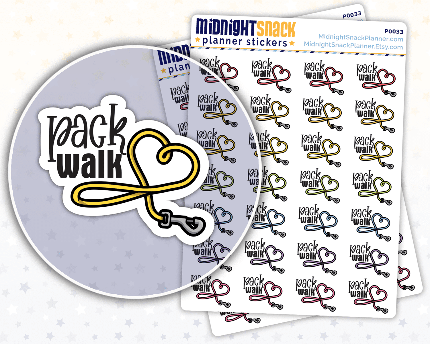 Pack Walk: Dog Planner Stickers