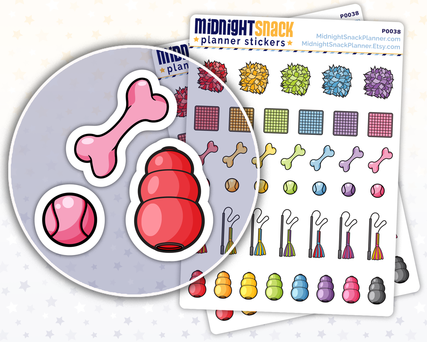 Dog Toys and Enrichment Planner Stickers