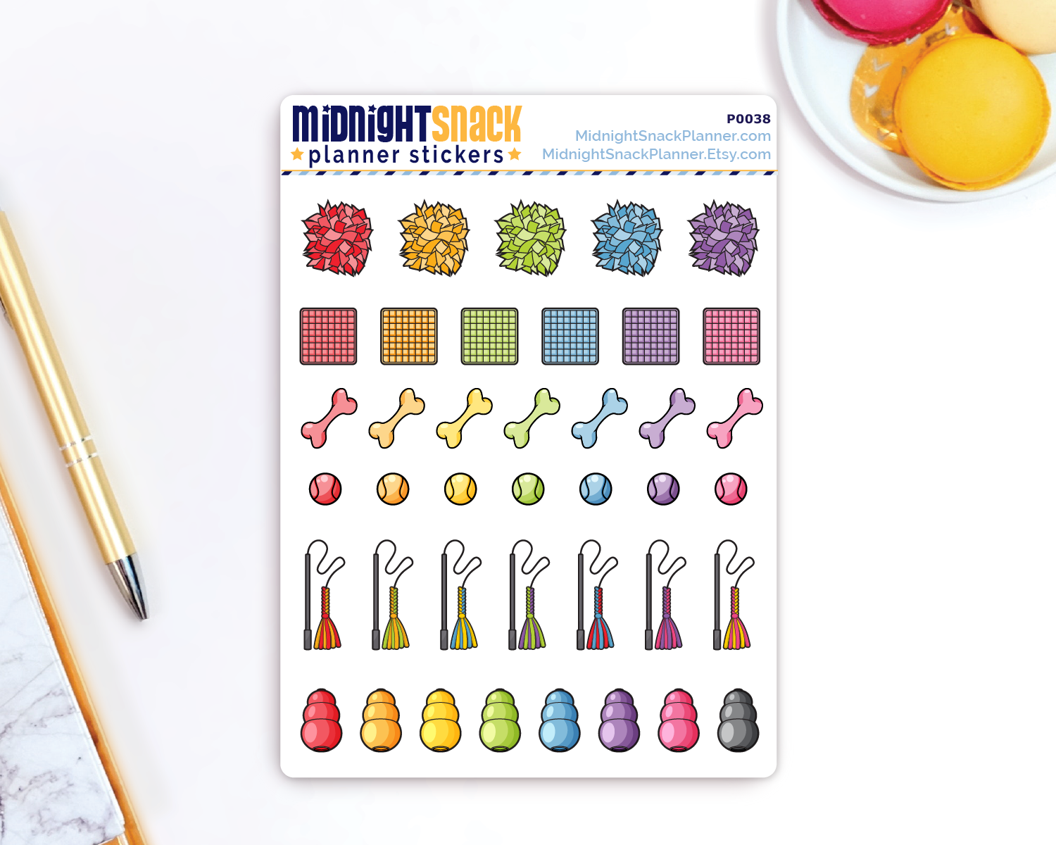 Dog Toys and Enrichment Planner Stickers