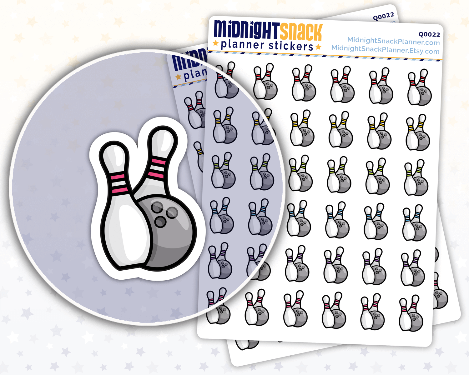 Bowling Planner Stickers