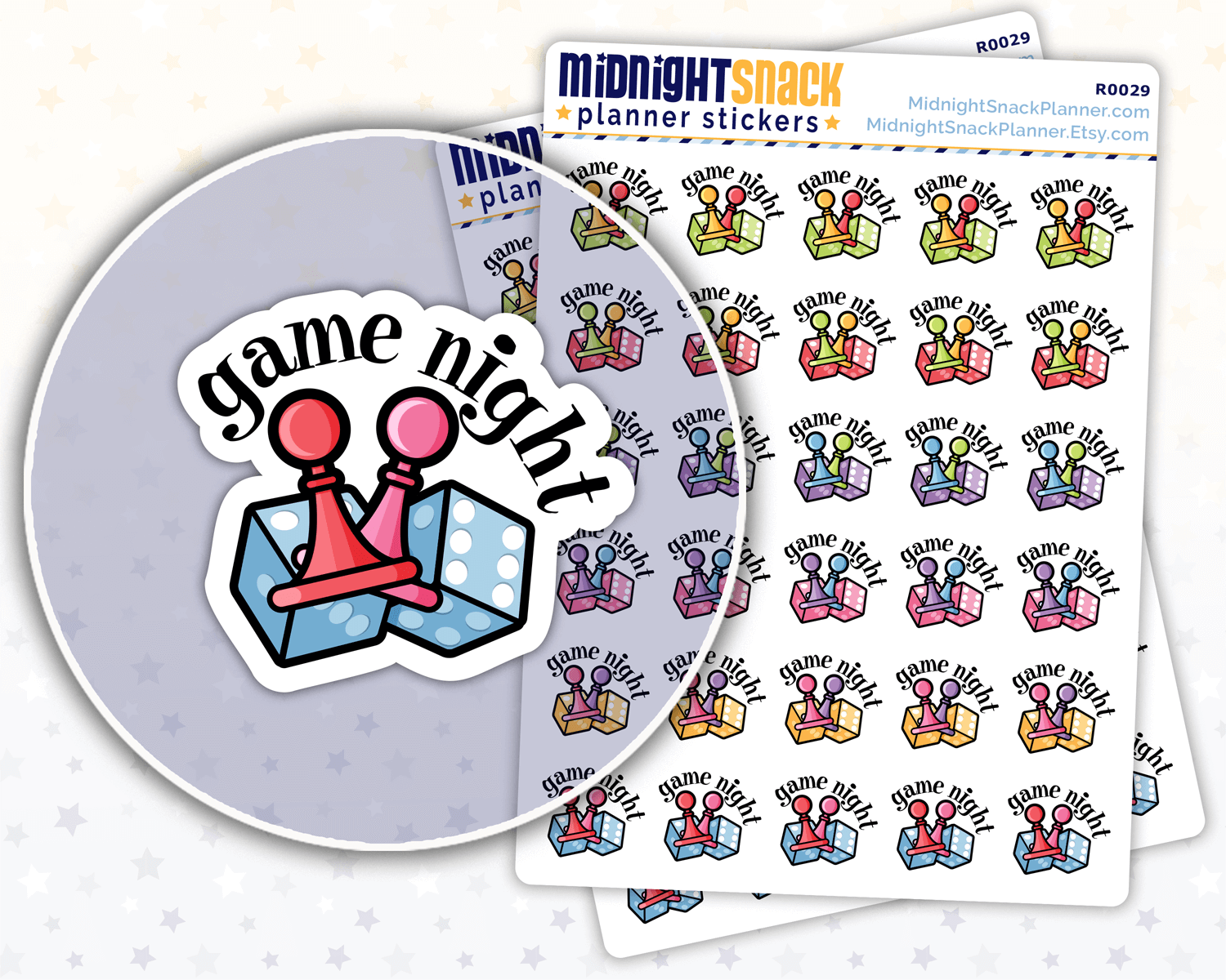 Game Night Icon: Fun and Games Planner Stickers