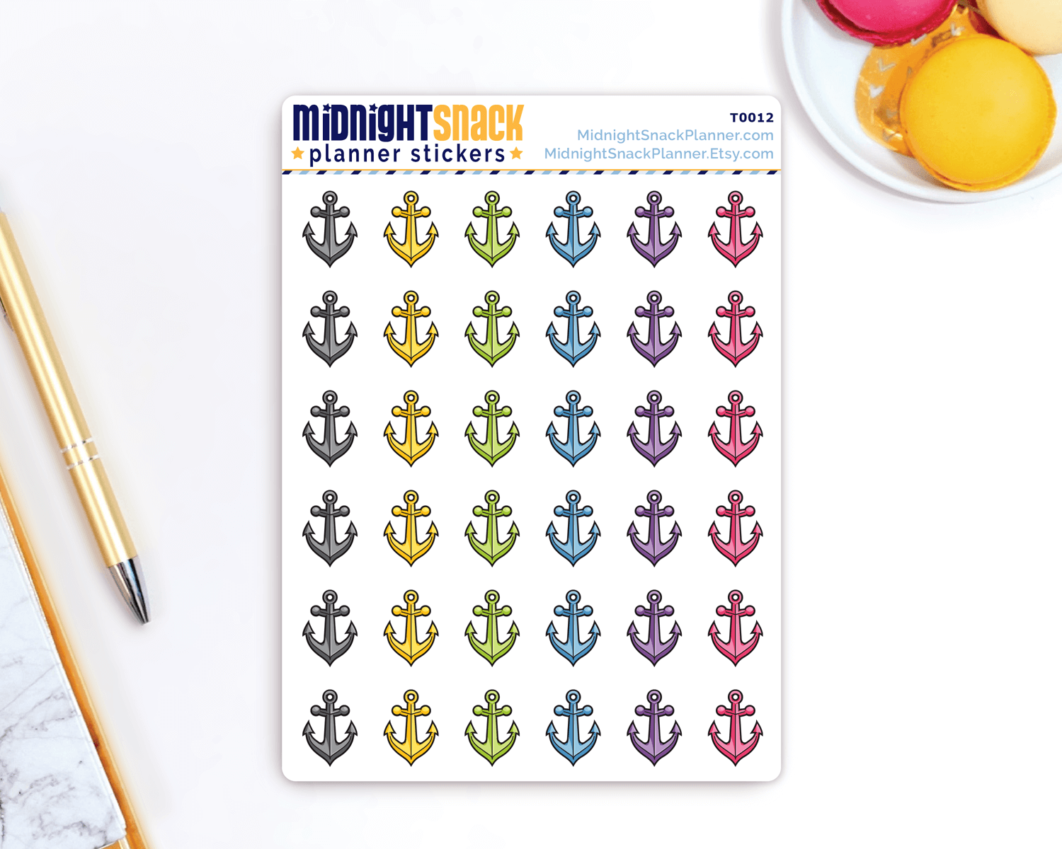 Anchor Icon: Travel Planner Stickers
