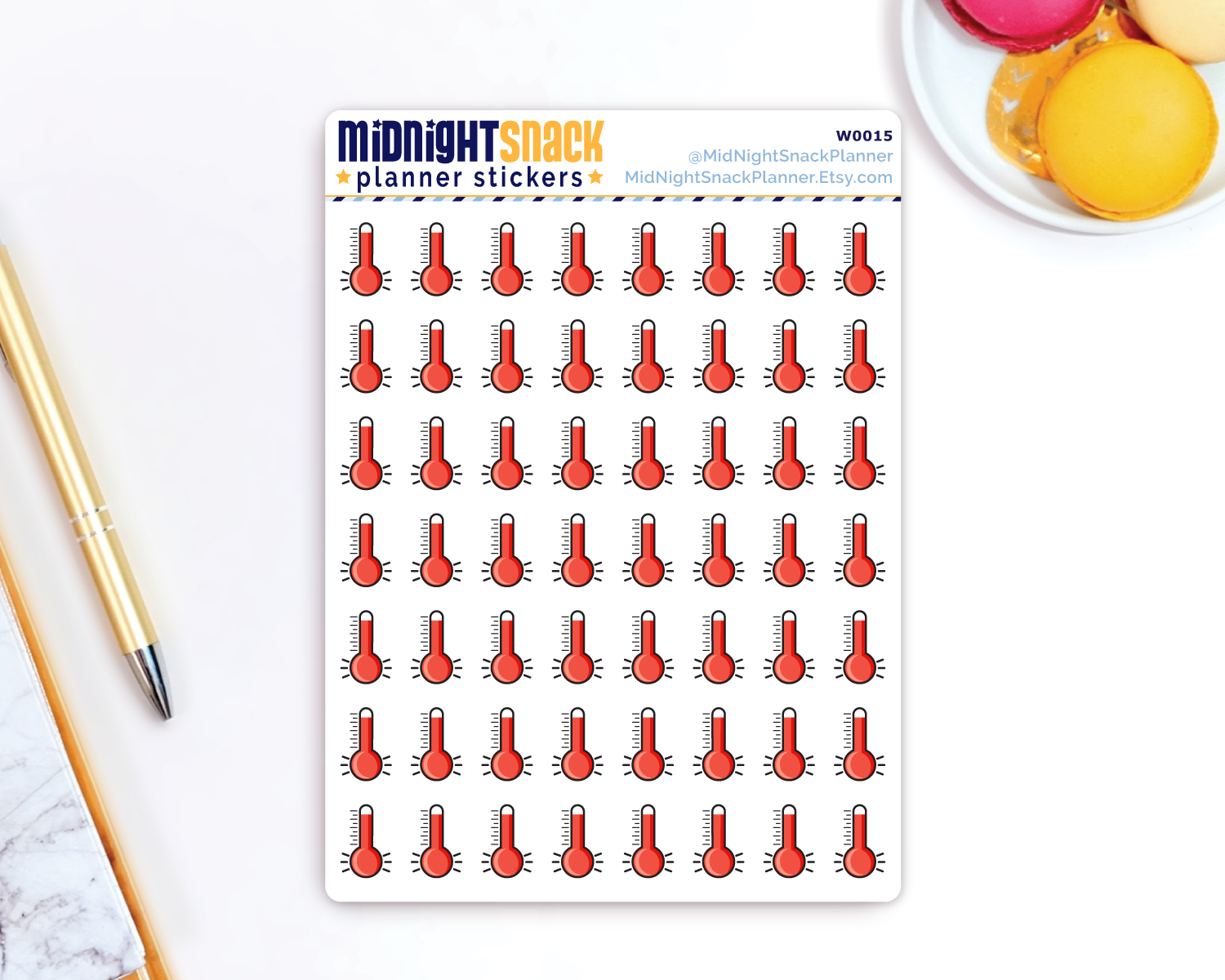 Mini Thermometer Sticker Midnight Snack Planner – Opening Soon