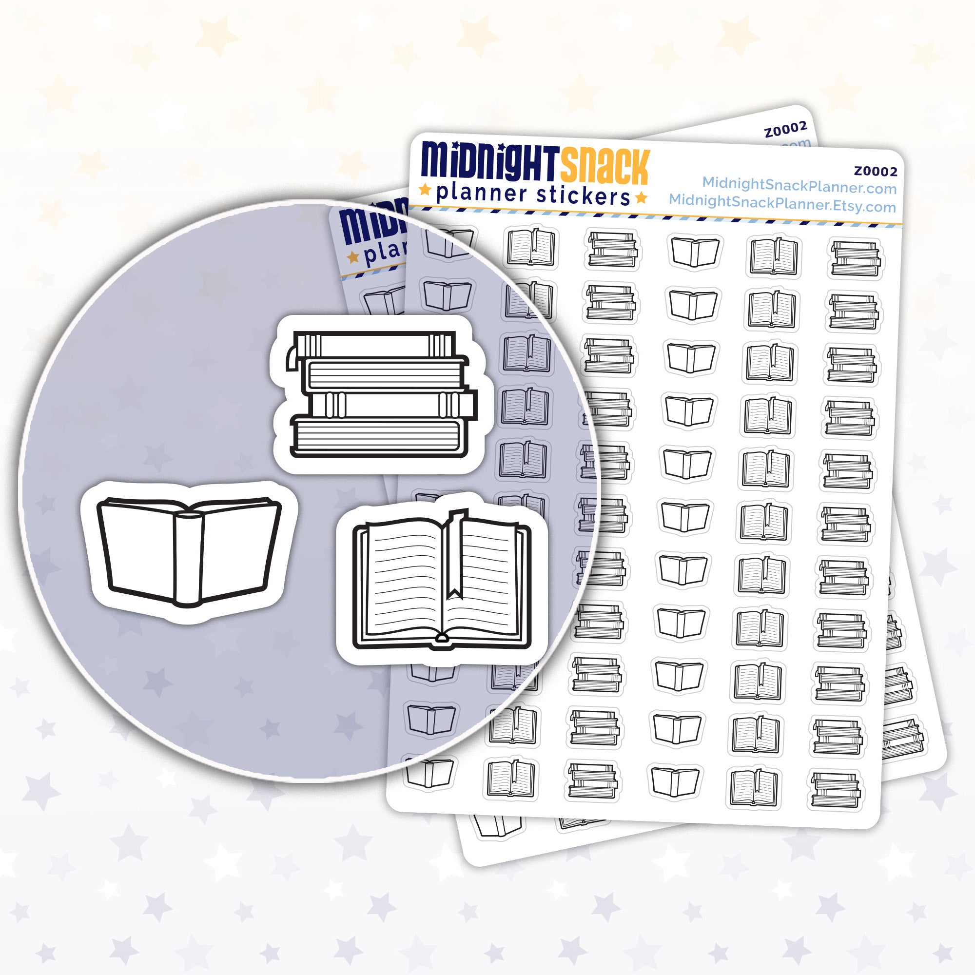 Reading and Books: Mini Planner Stickers
