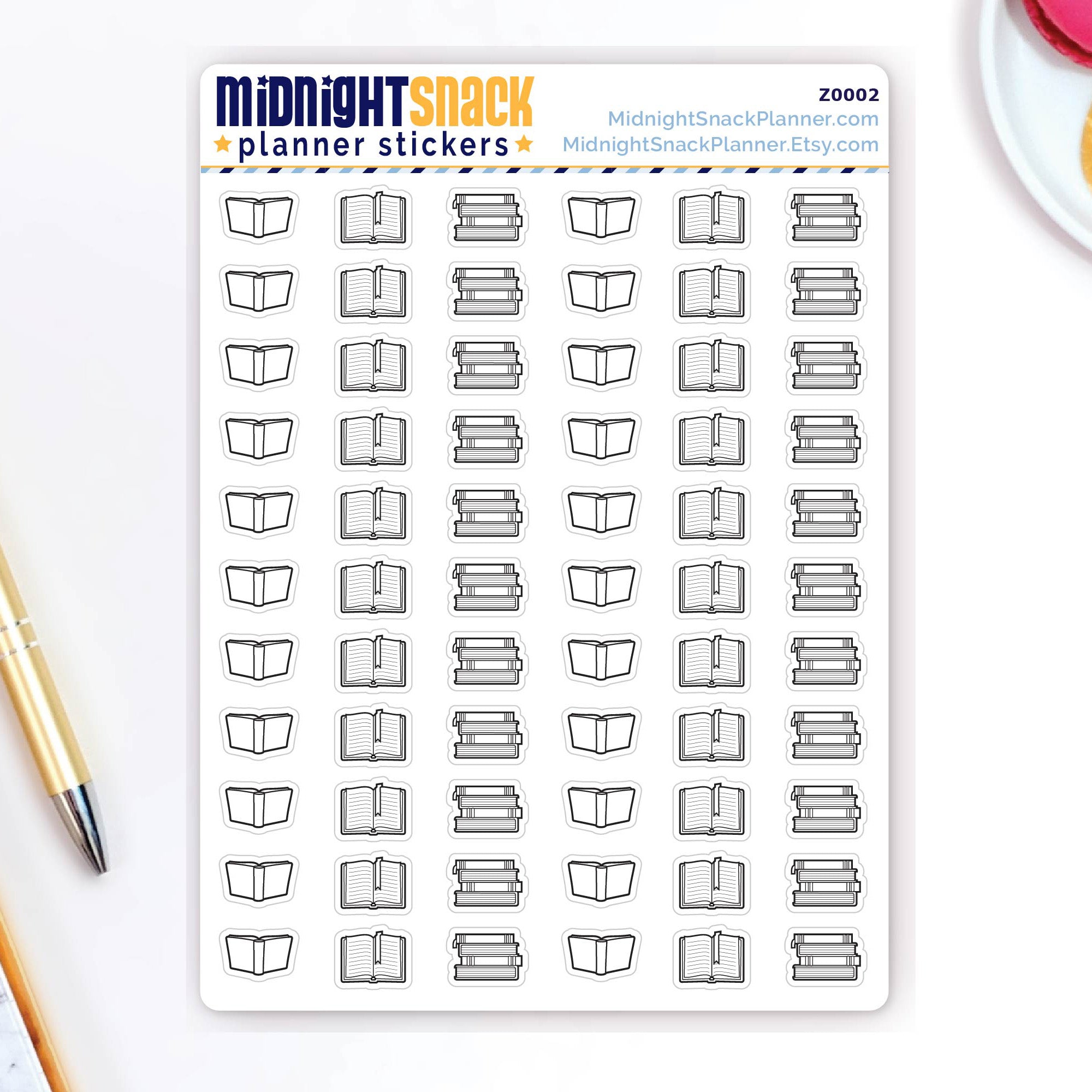 Reading and Books: Mini Planner Stickers