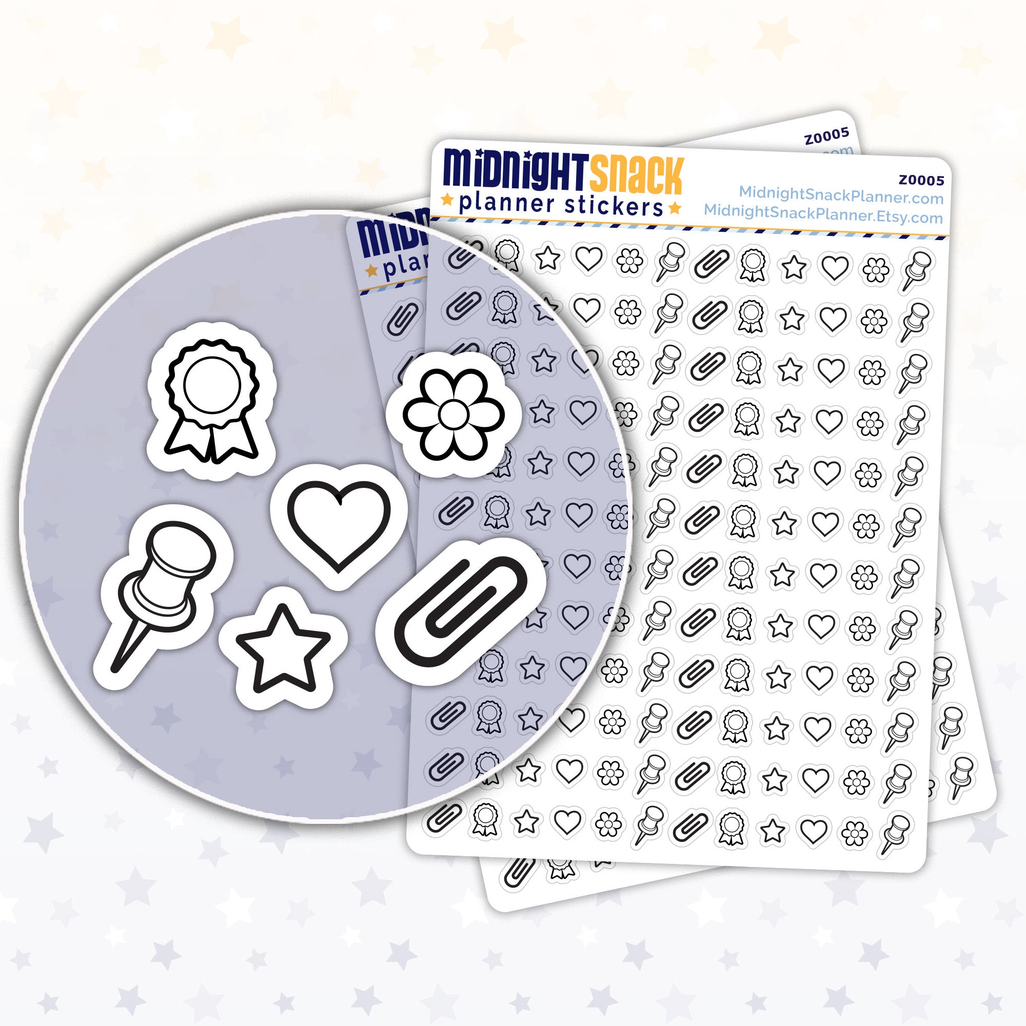 Functional Planner Icons: Mini Planner Stickers