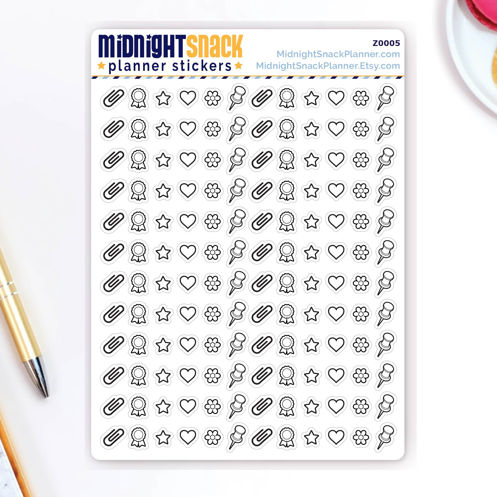 Functional Planner Icons: Mini Planner Stickers