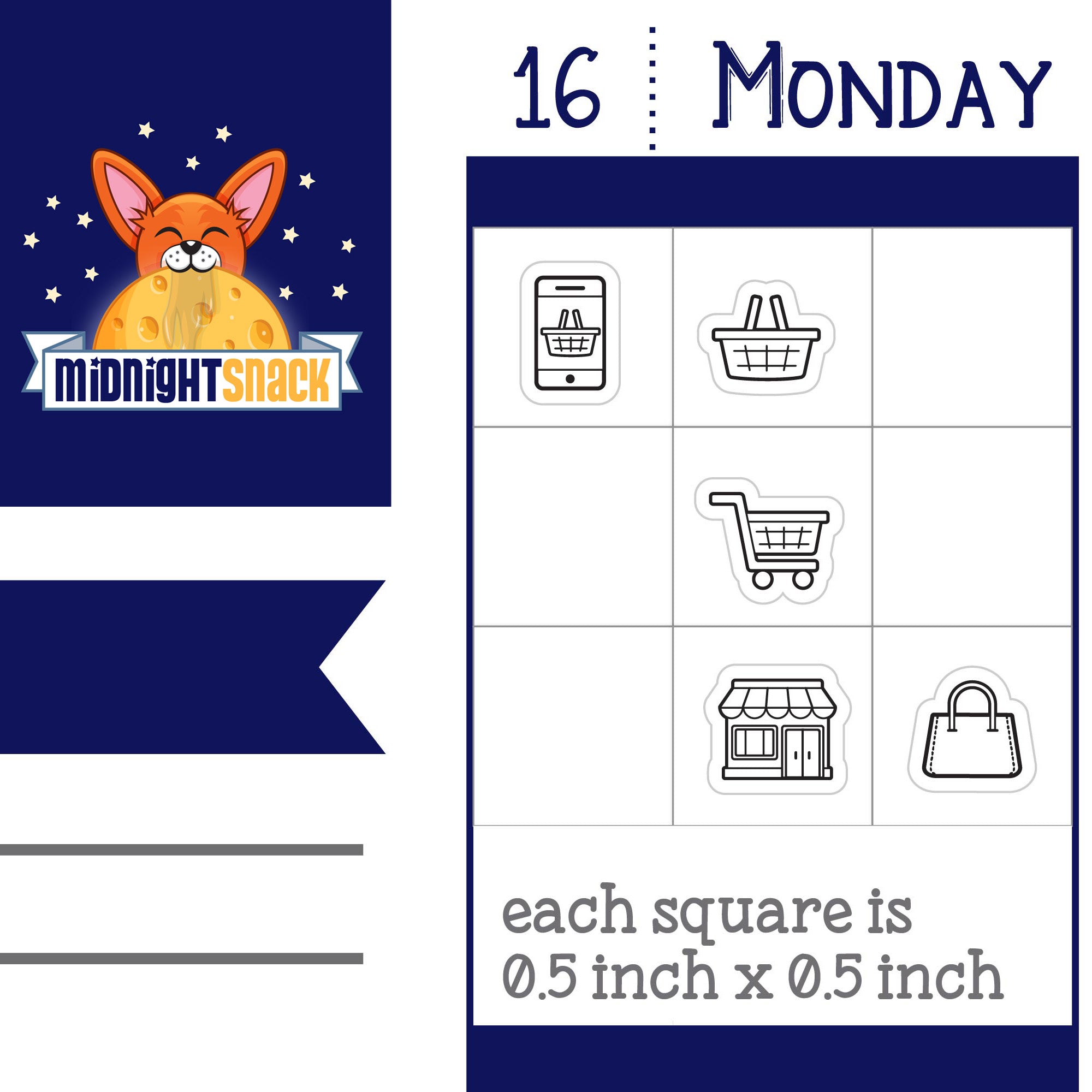 Shopping Mini Planner Stickers