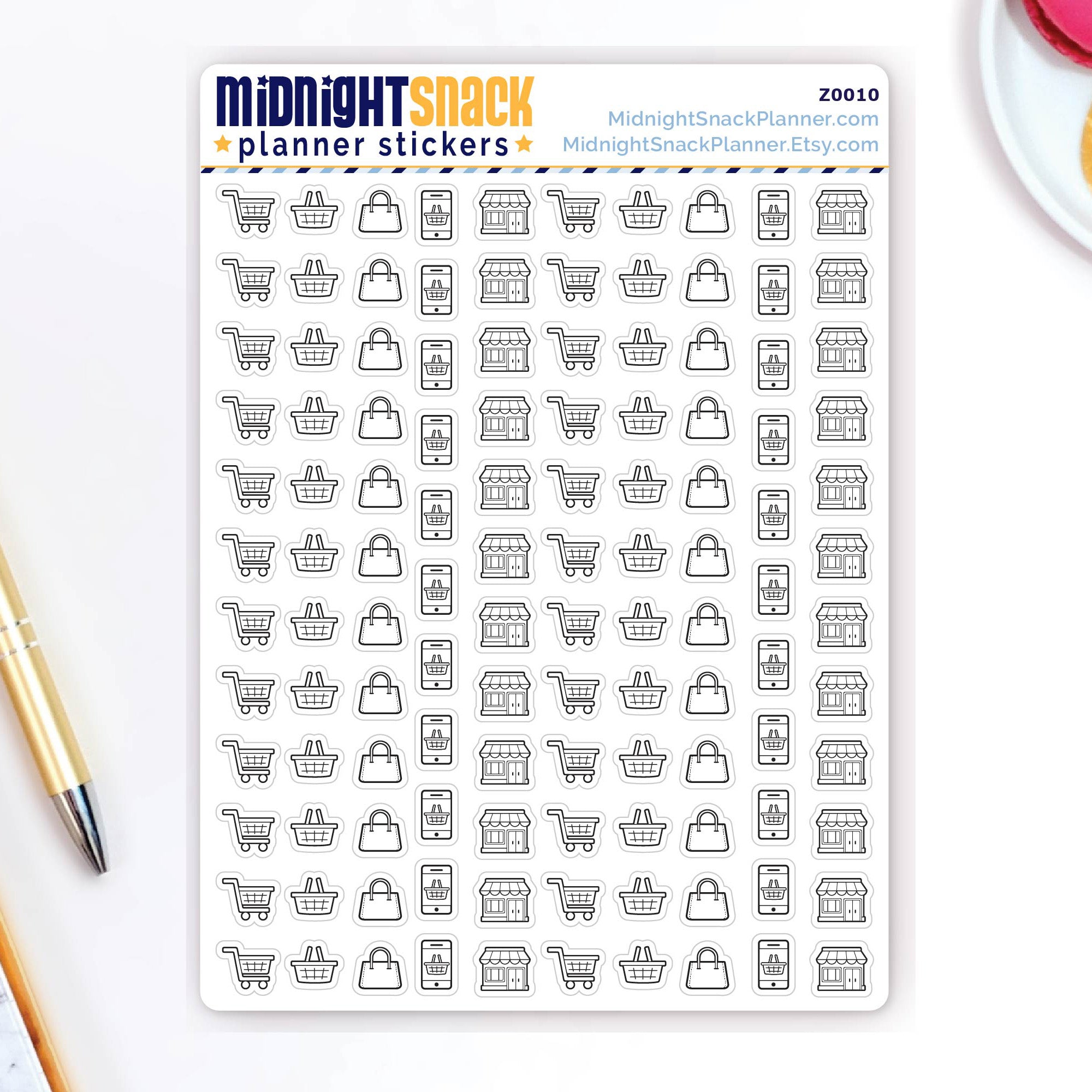 Shopping Mini Planner Stickers