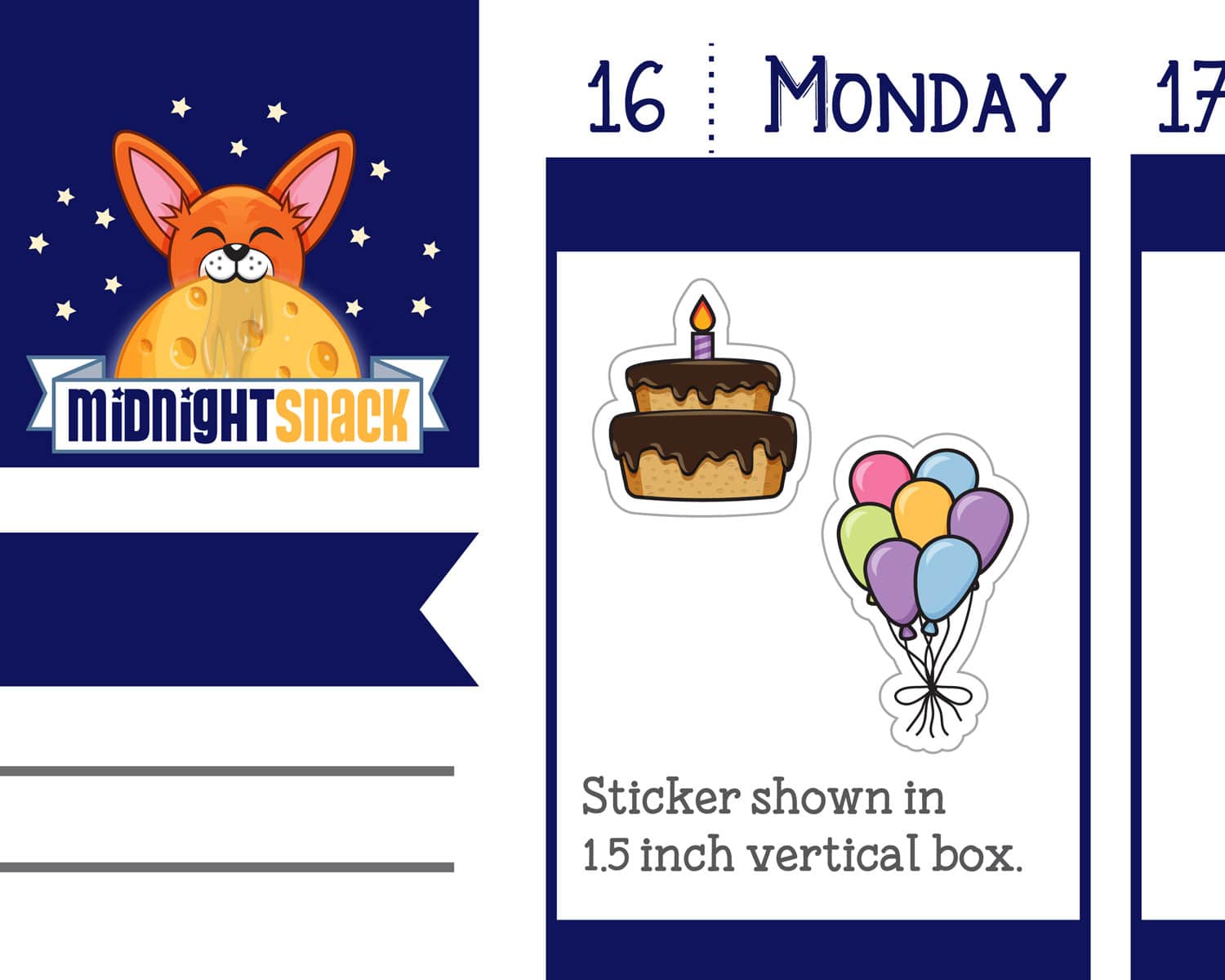 Birthday Sampler Planner Stickers from Midnight Snack Planner