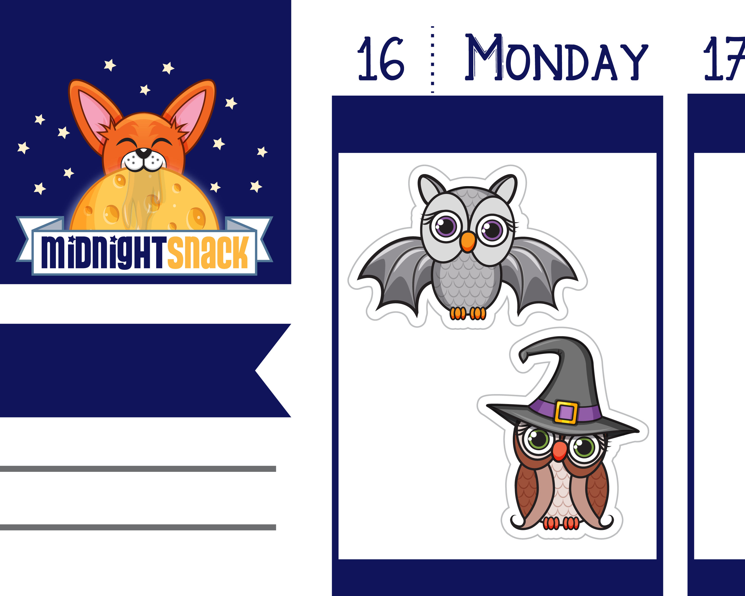 Halloween Owl Icon Decorative Planner Sticker