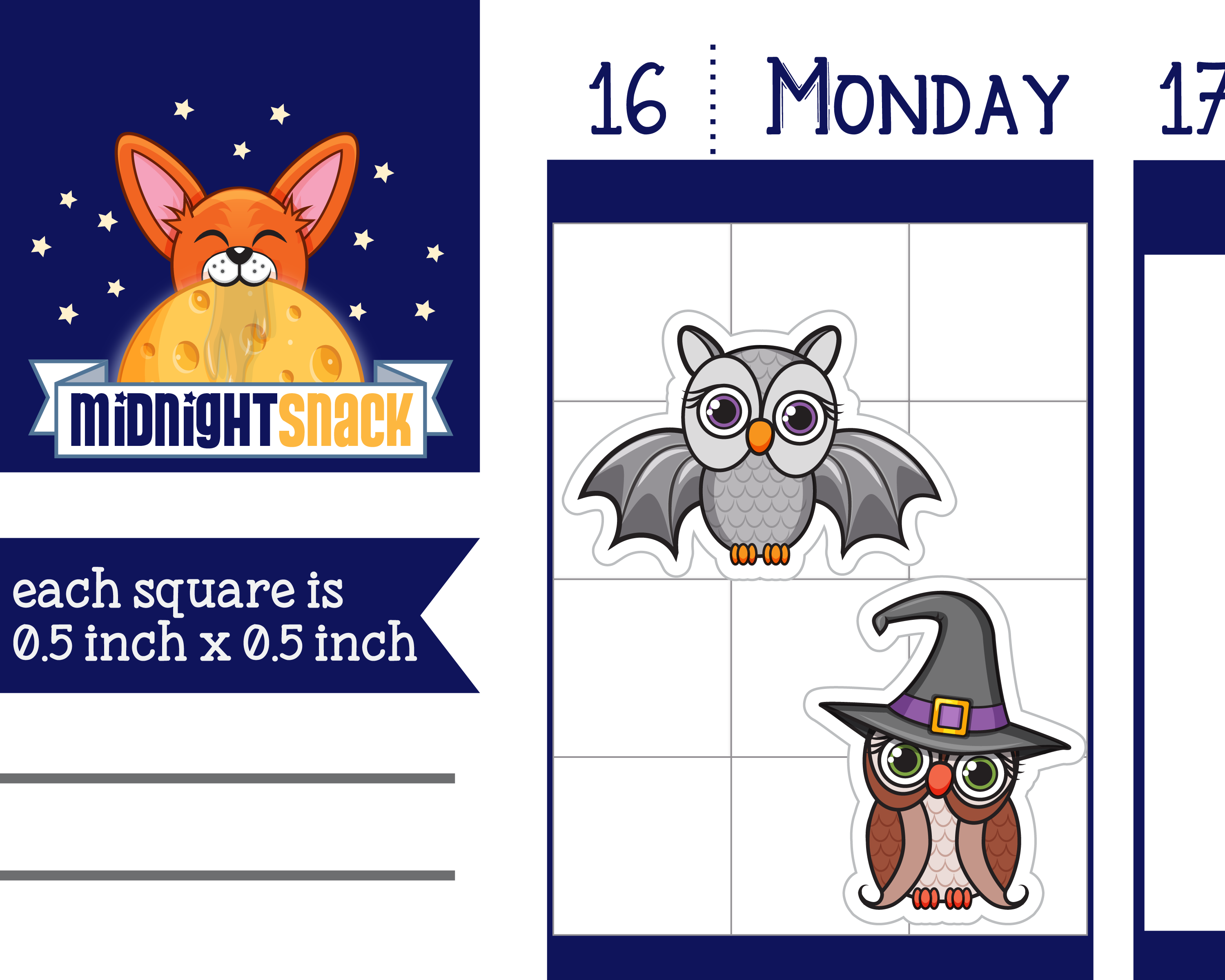 Halloween Owl Icon Decorative Planner Sticker