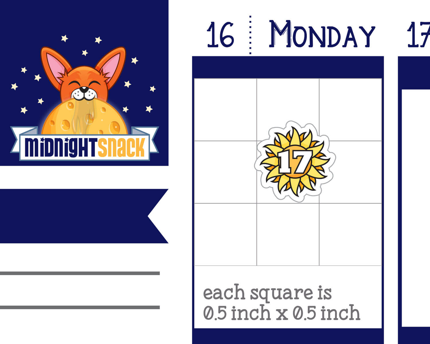 Summer Sun Date Cover Planner Stickers from Midnight Snack Planner