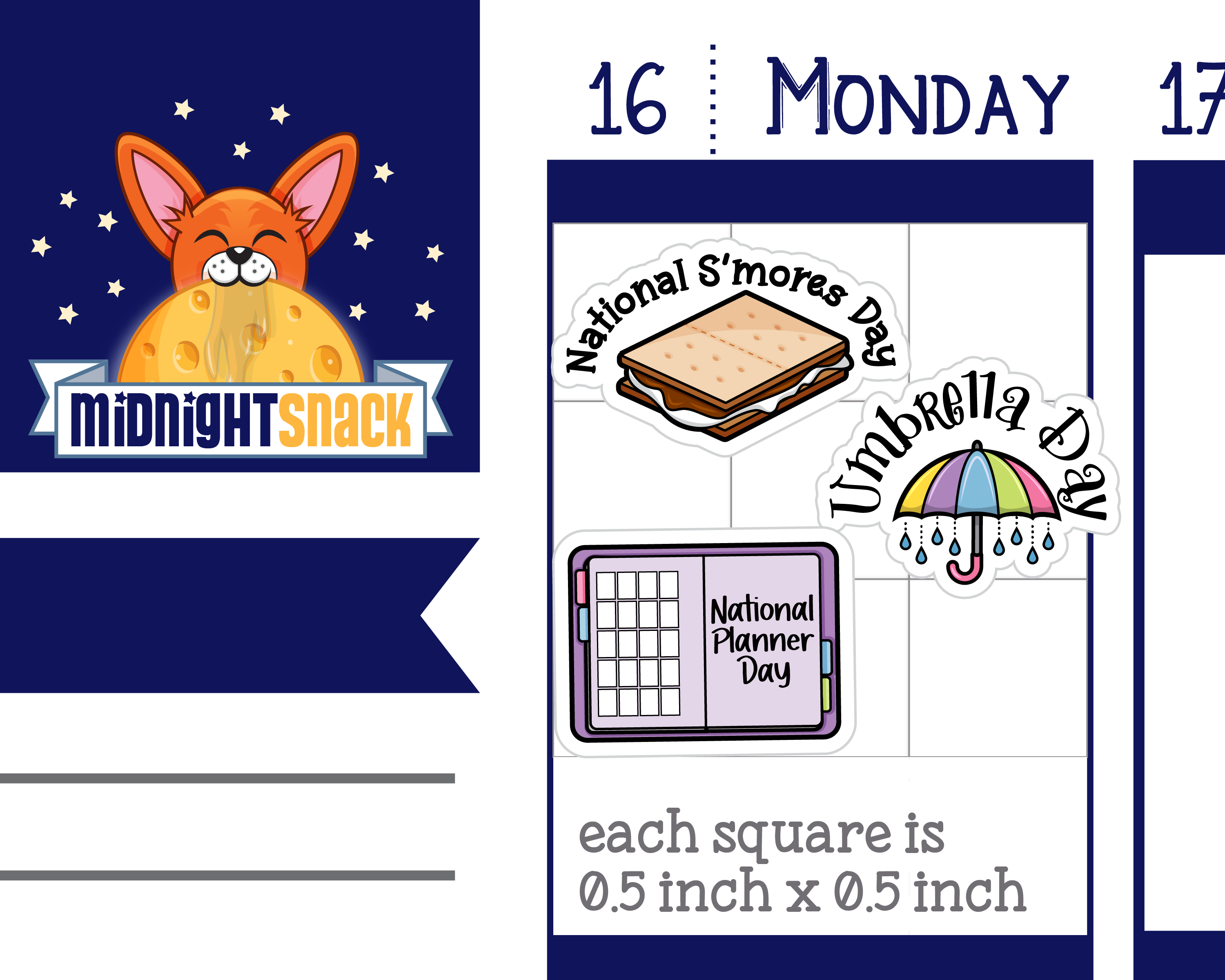 Wacky Holiday Planner Stickers Volume 2: Calendar Icons