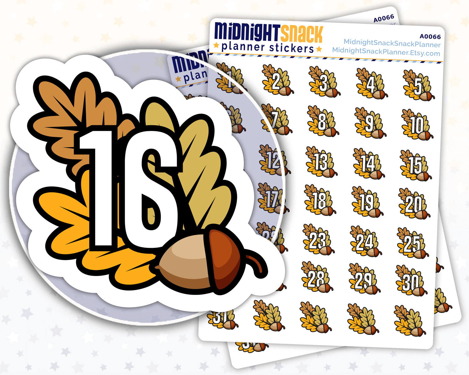 Autumn Leaves Date Cover Planner Stickers