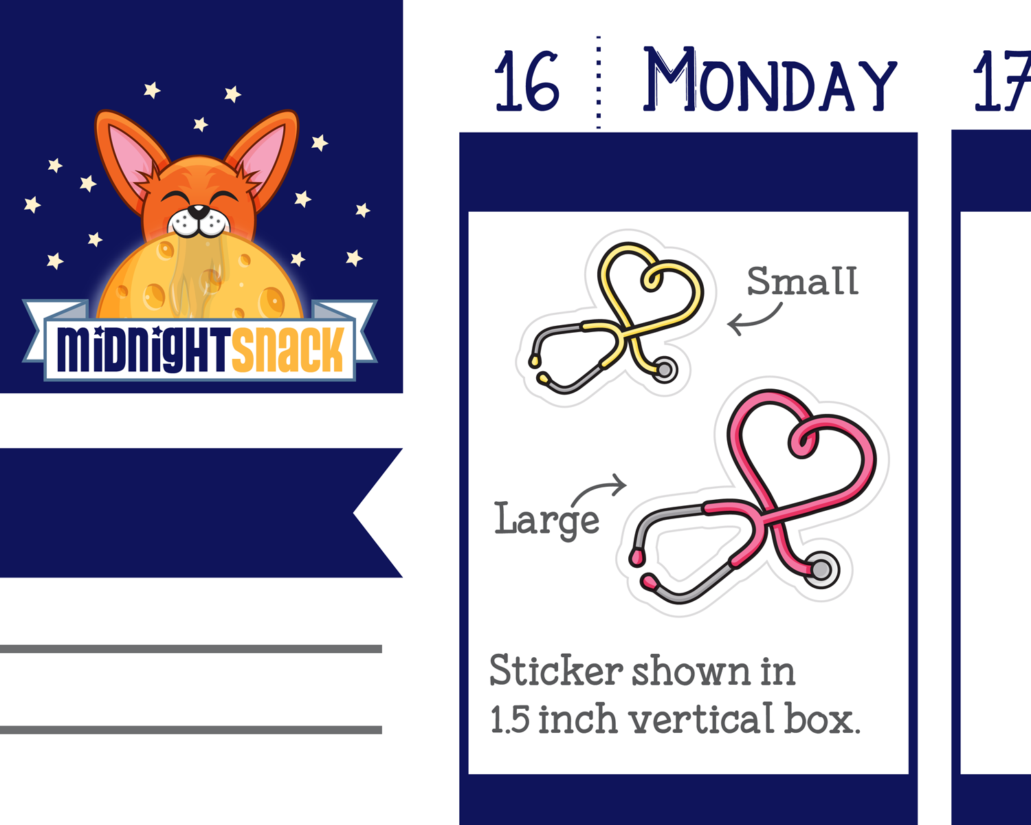 Stethoscope Icon: Doctor Appointment Reminder Planner Stickers