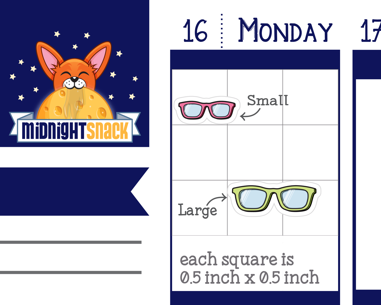Eye Glasses Icon: Optometrist Appointment Planner Stickers