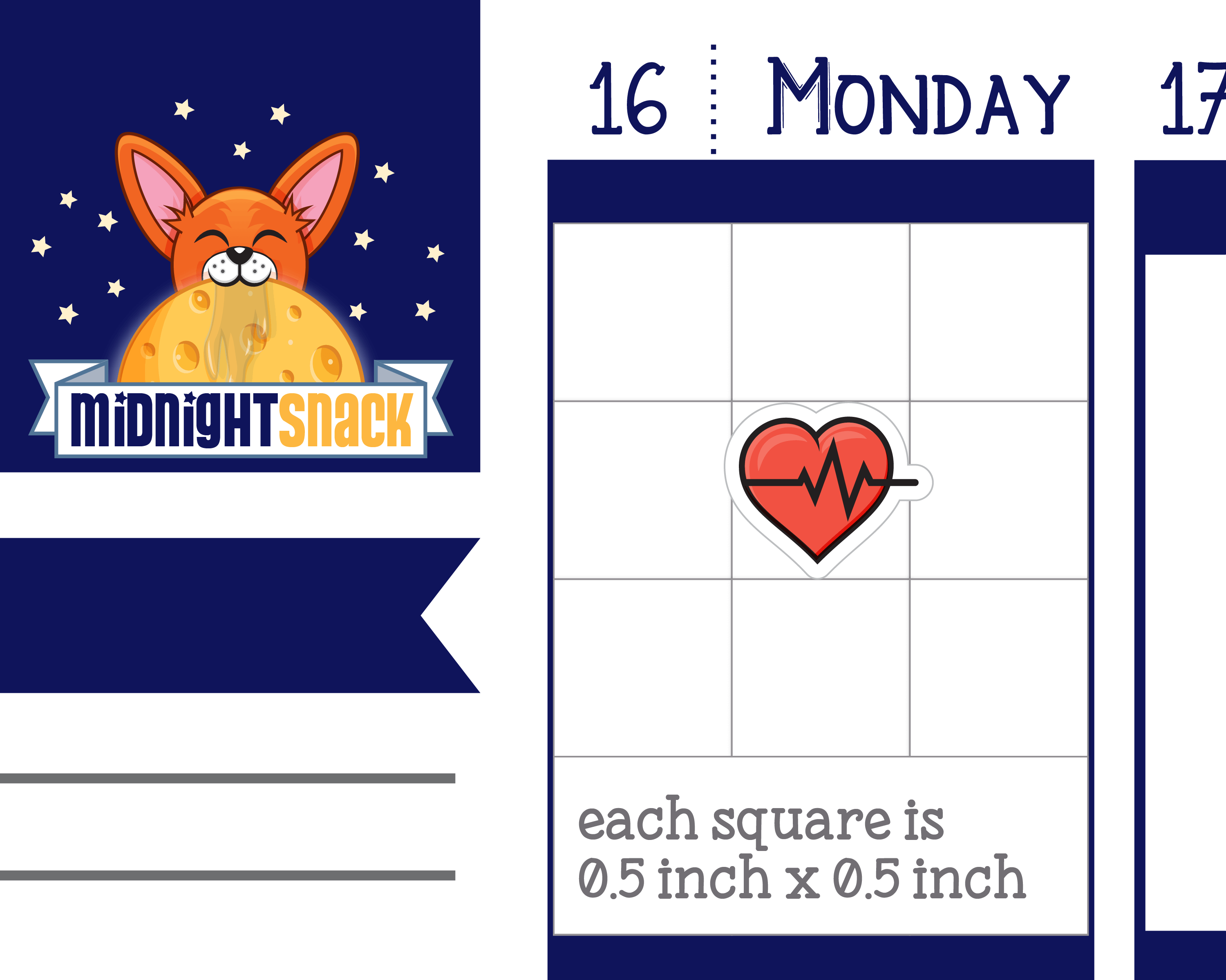 Heart Rate Icon: Health Planner Stickers