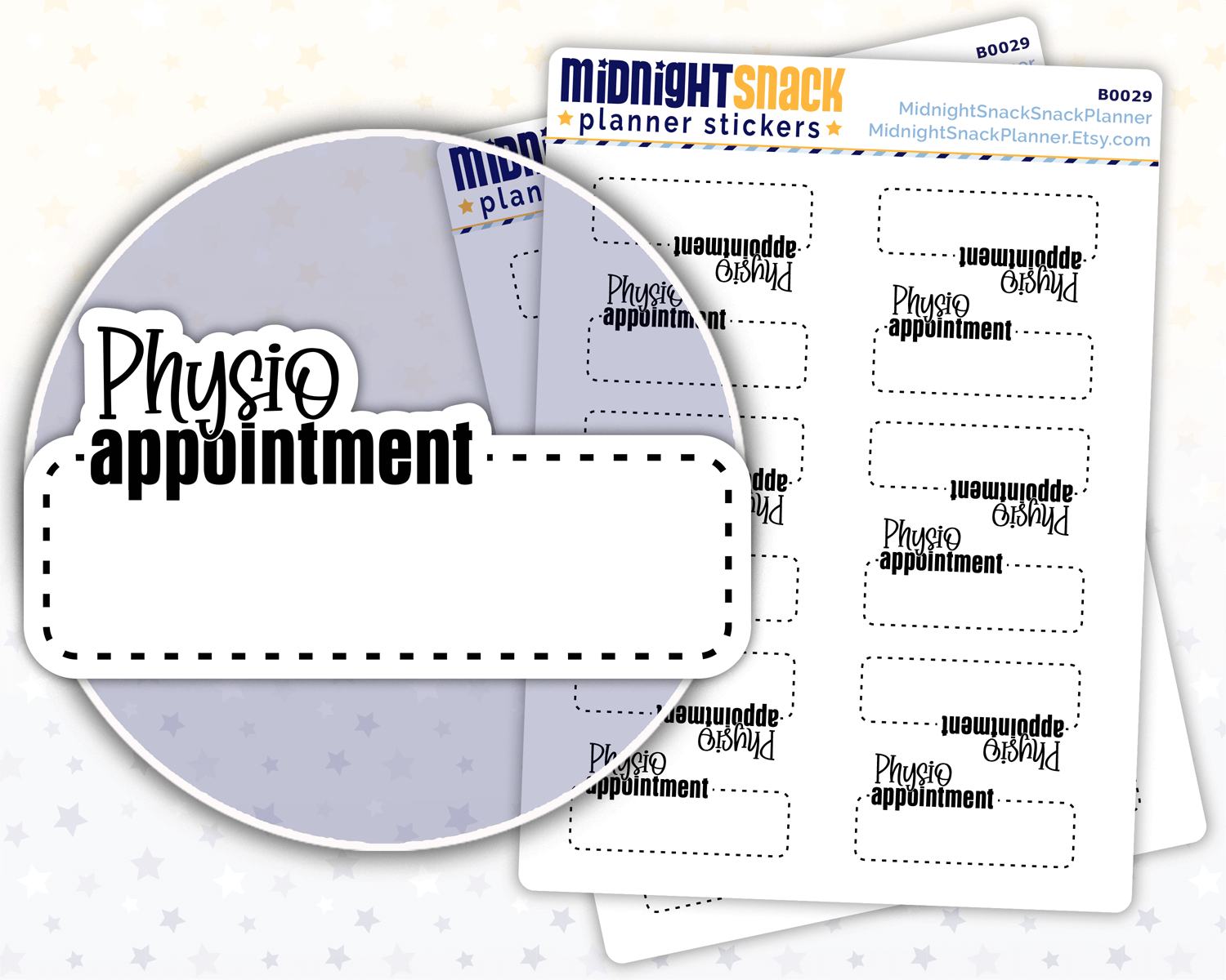 Physio Therapy Appointment Reminder Planner Stickers