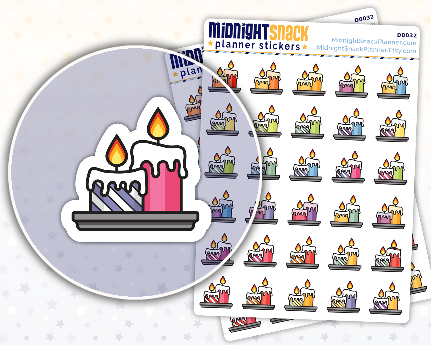 Candles Icon: Candlelight Activities Planner Stickers