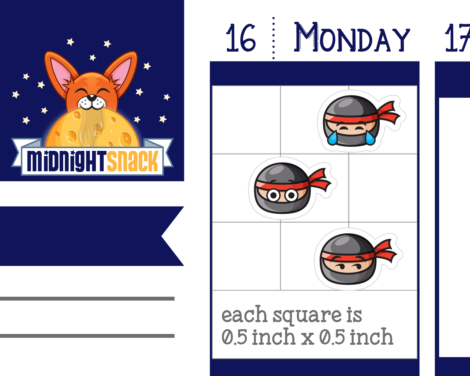 Ninja Emoji: Emotions and Expressions Planner Stickers