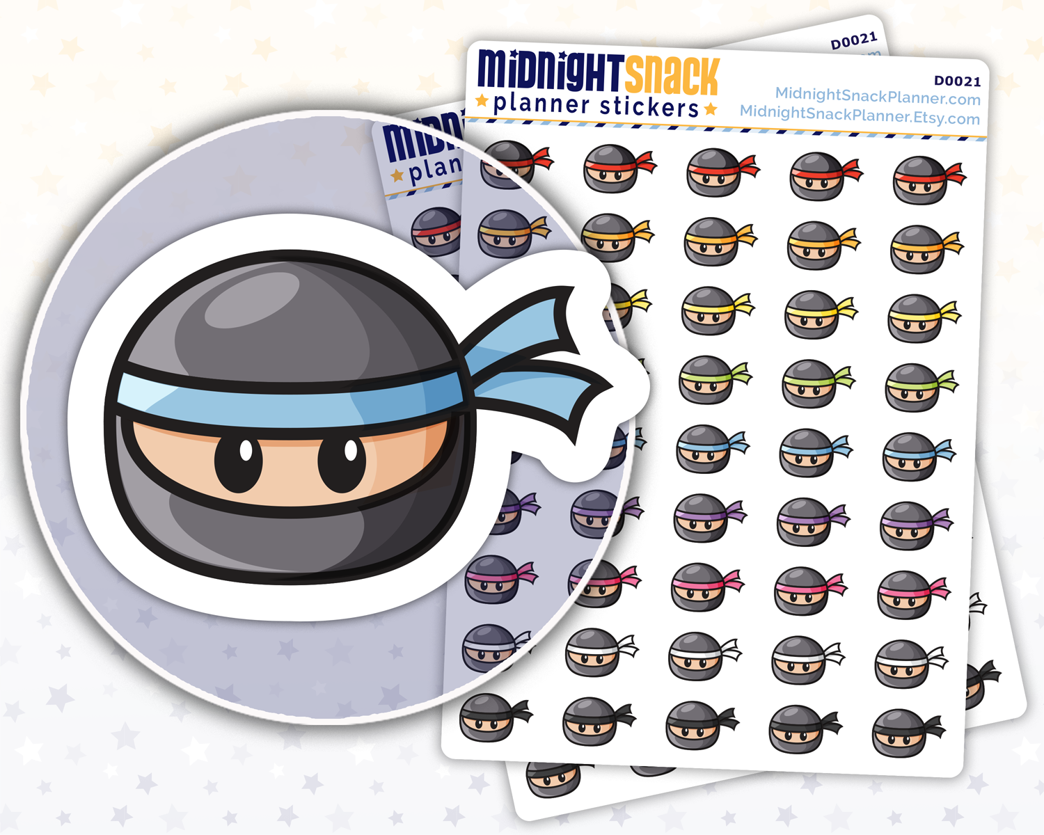 Ninja Warrior Planner Stickers: Martial Arts Icon Stickers