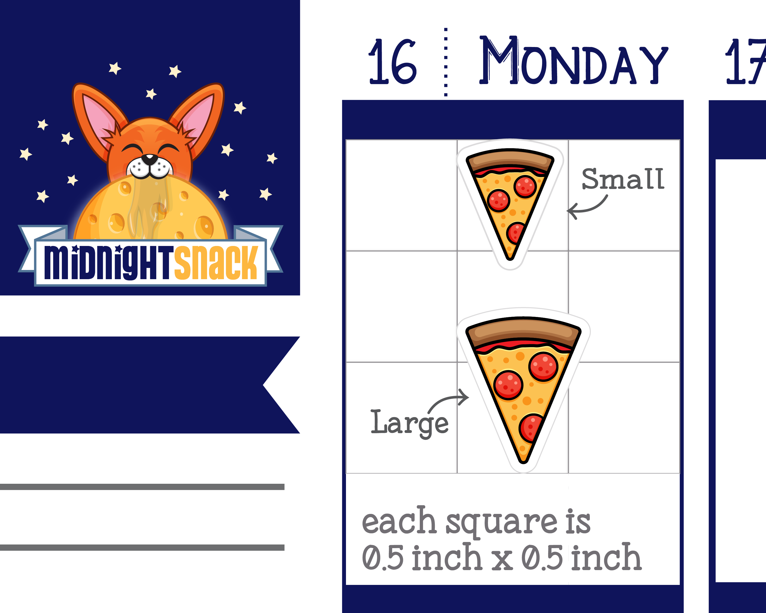 Order Pizza Icon: Meal Planning Planner Stickers