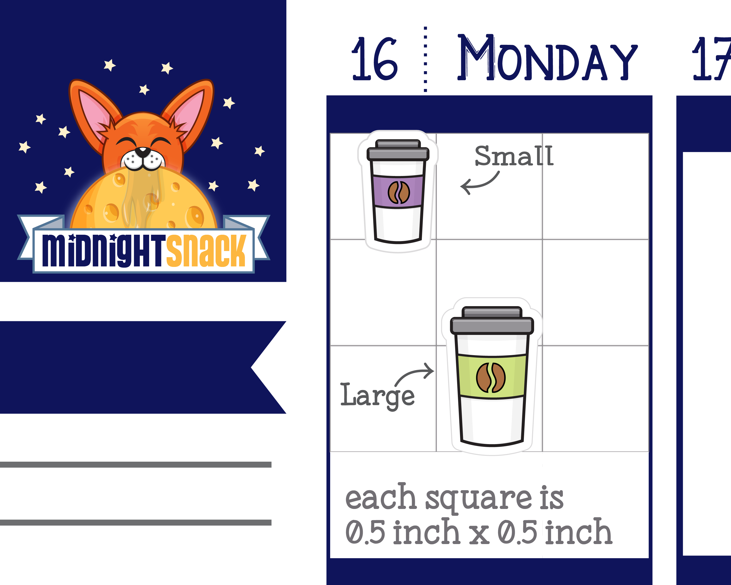 Order Coffee Icon: Meal Planning Planner Stickers