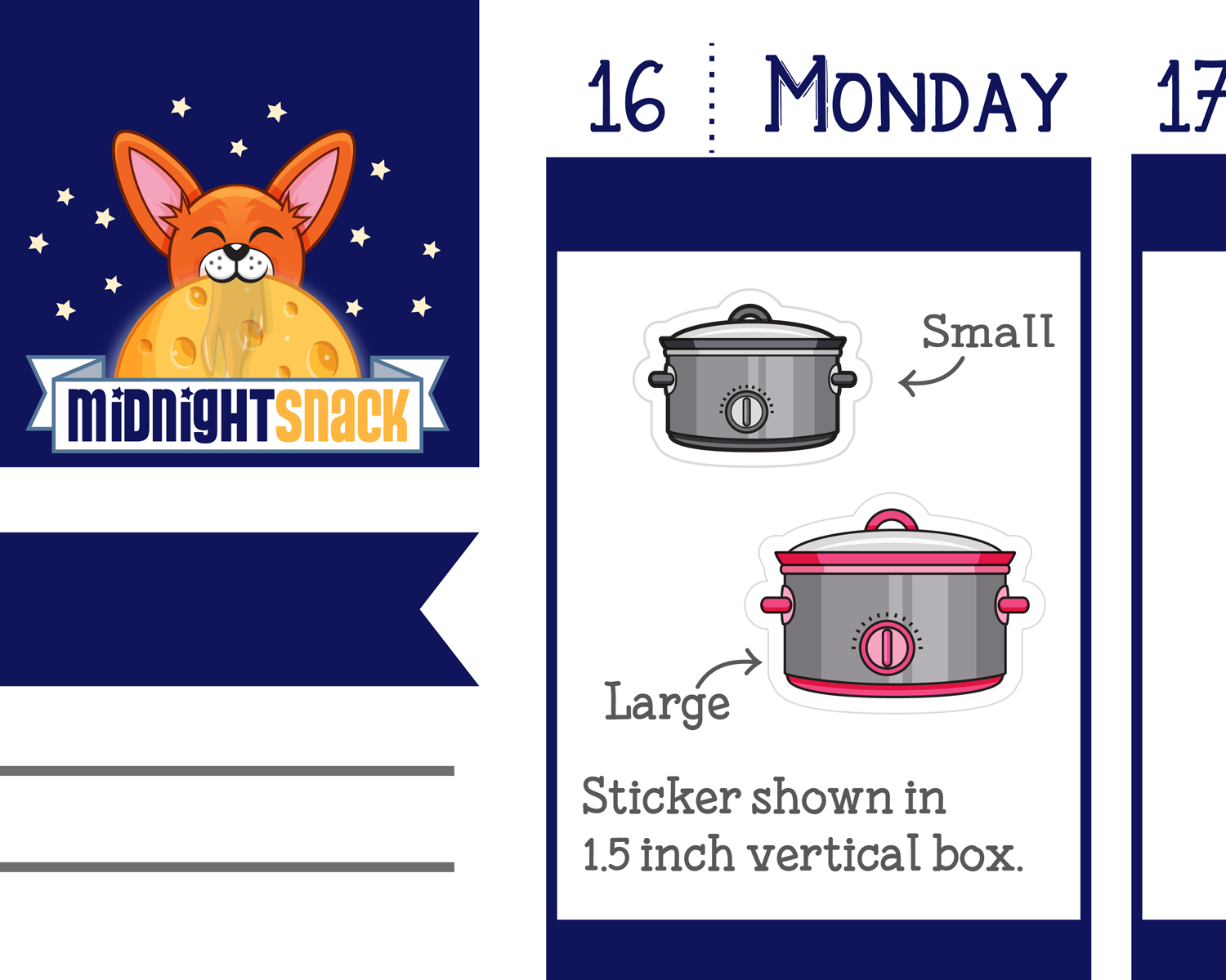Crock Pot Icon: Meal Planning Planner Stickers