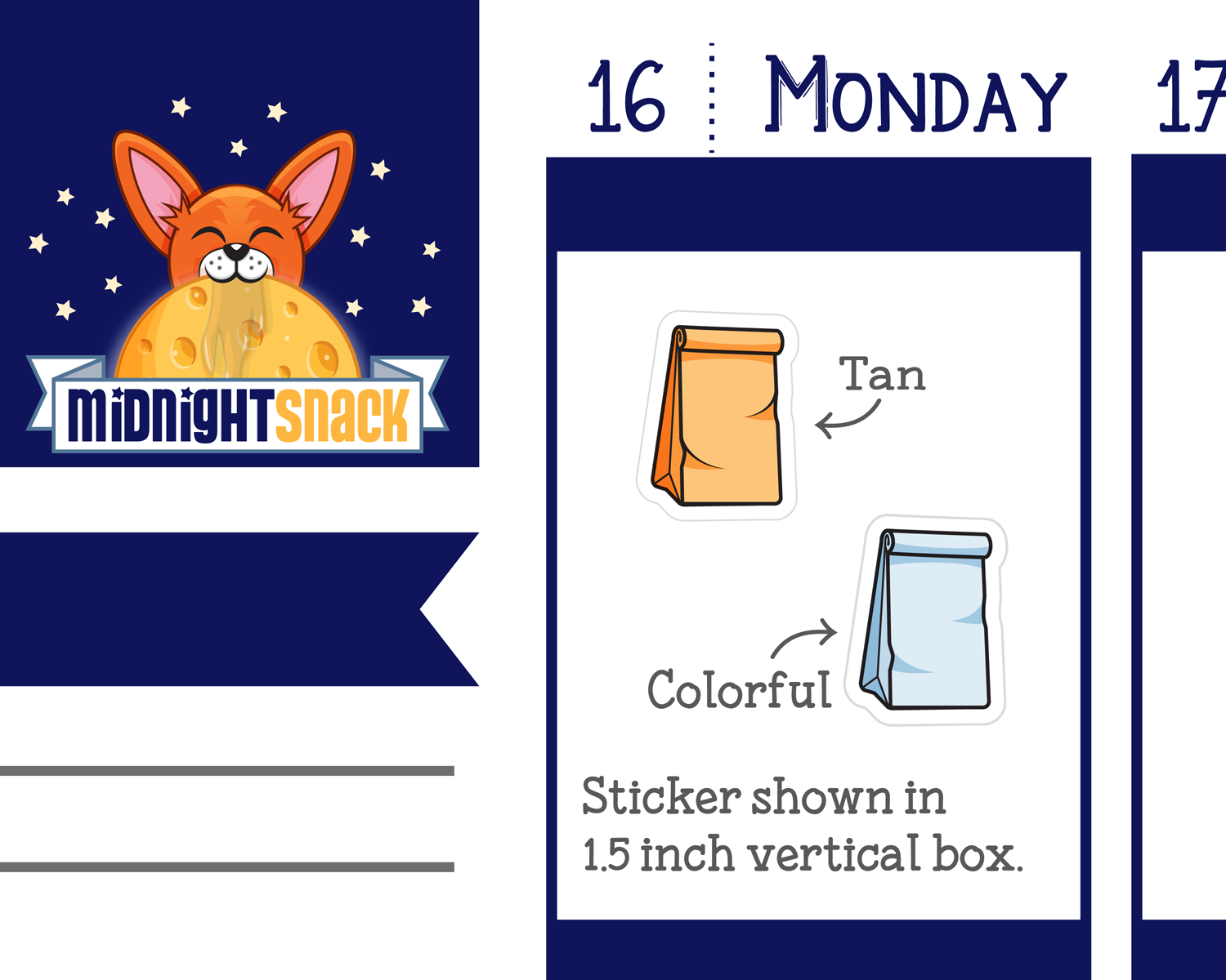 Packed Lunch Icon: Meal Planner Stickers