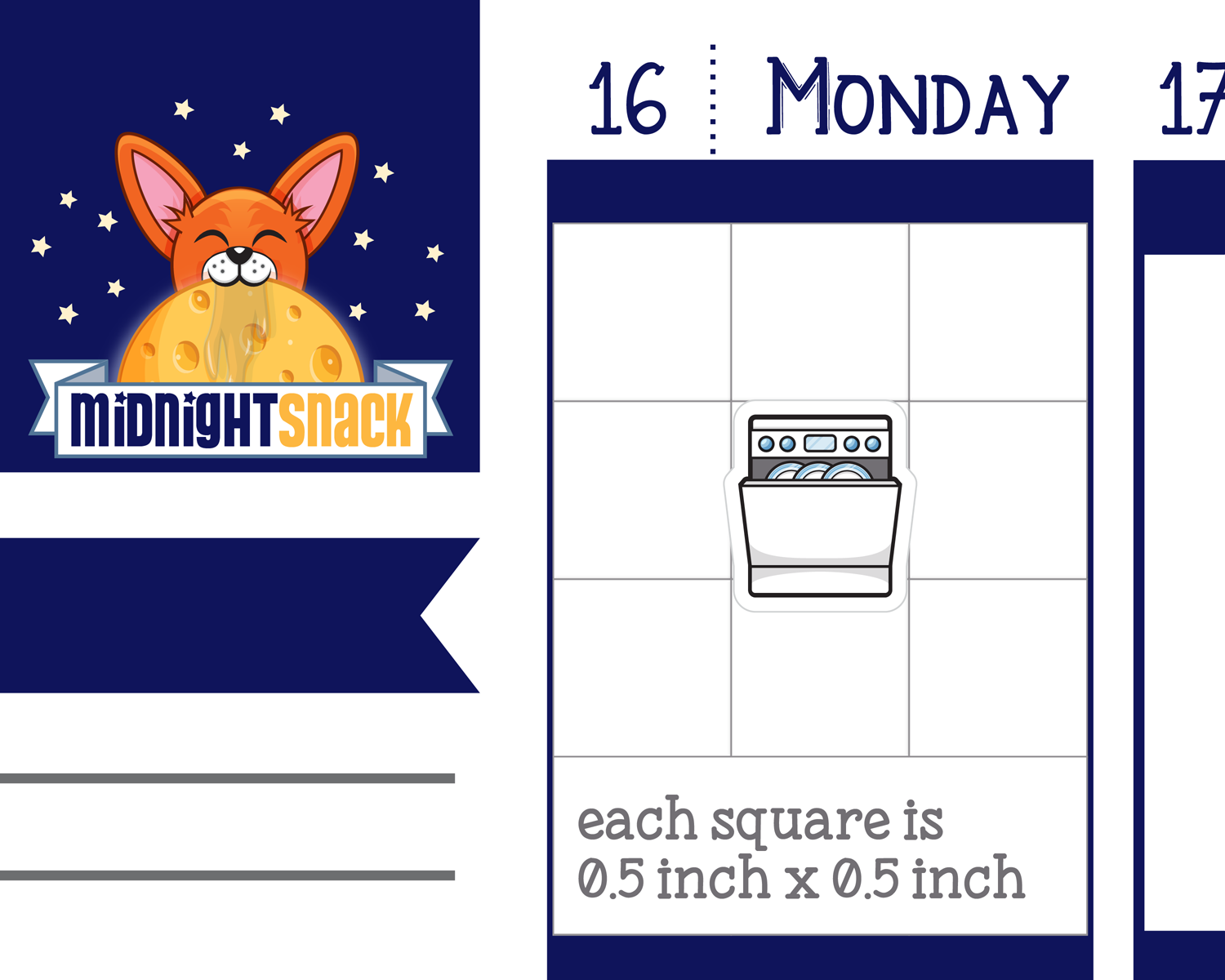 Dishwasher Icon: Load or Unload Dishwasher Planner Stickers