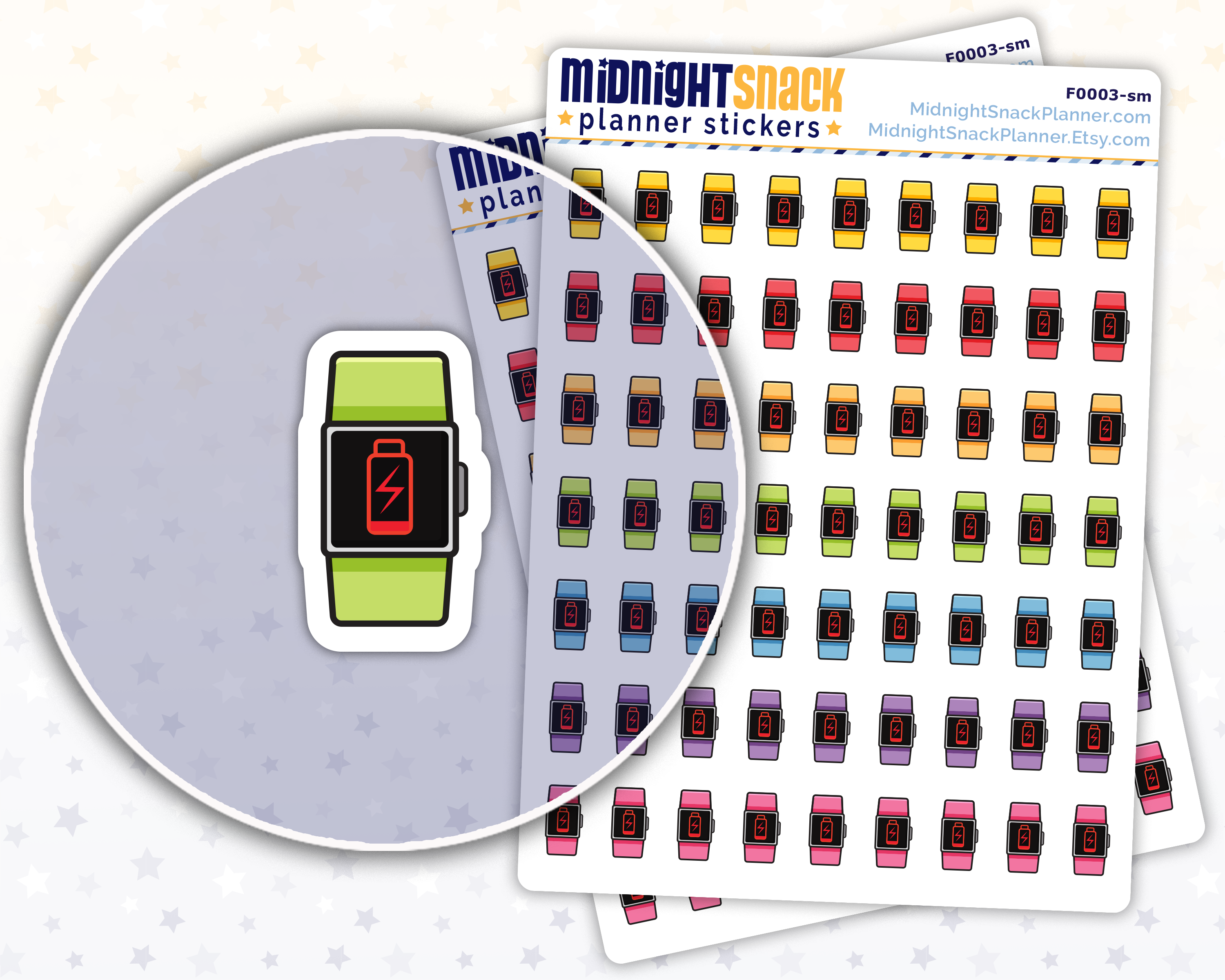 Charge FitBit Icon: Fitness Tracker Planner Stickers