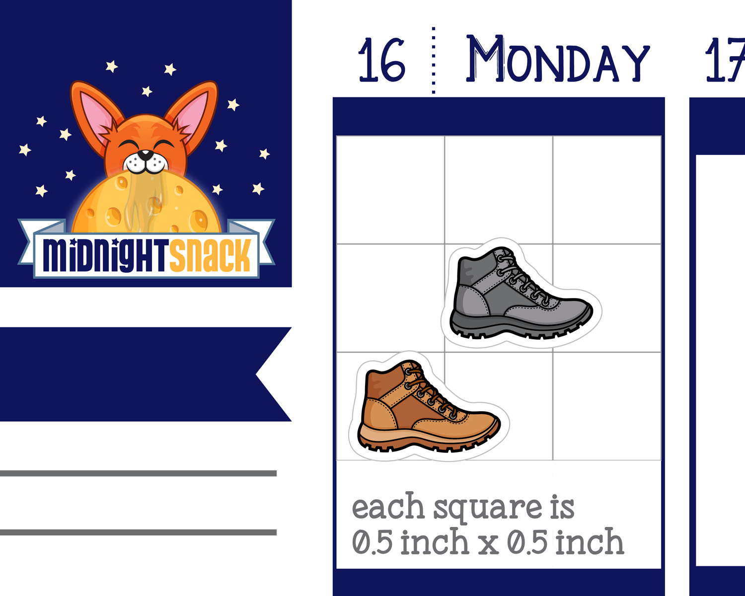 Hiking Boot Icon: Fitness and Exercise Planner Stickers