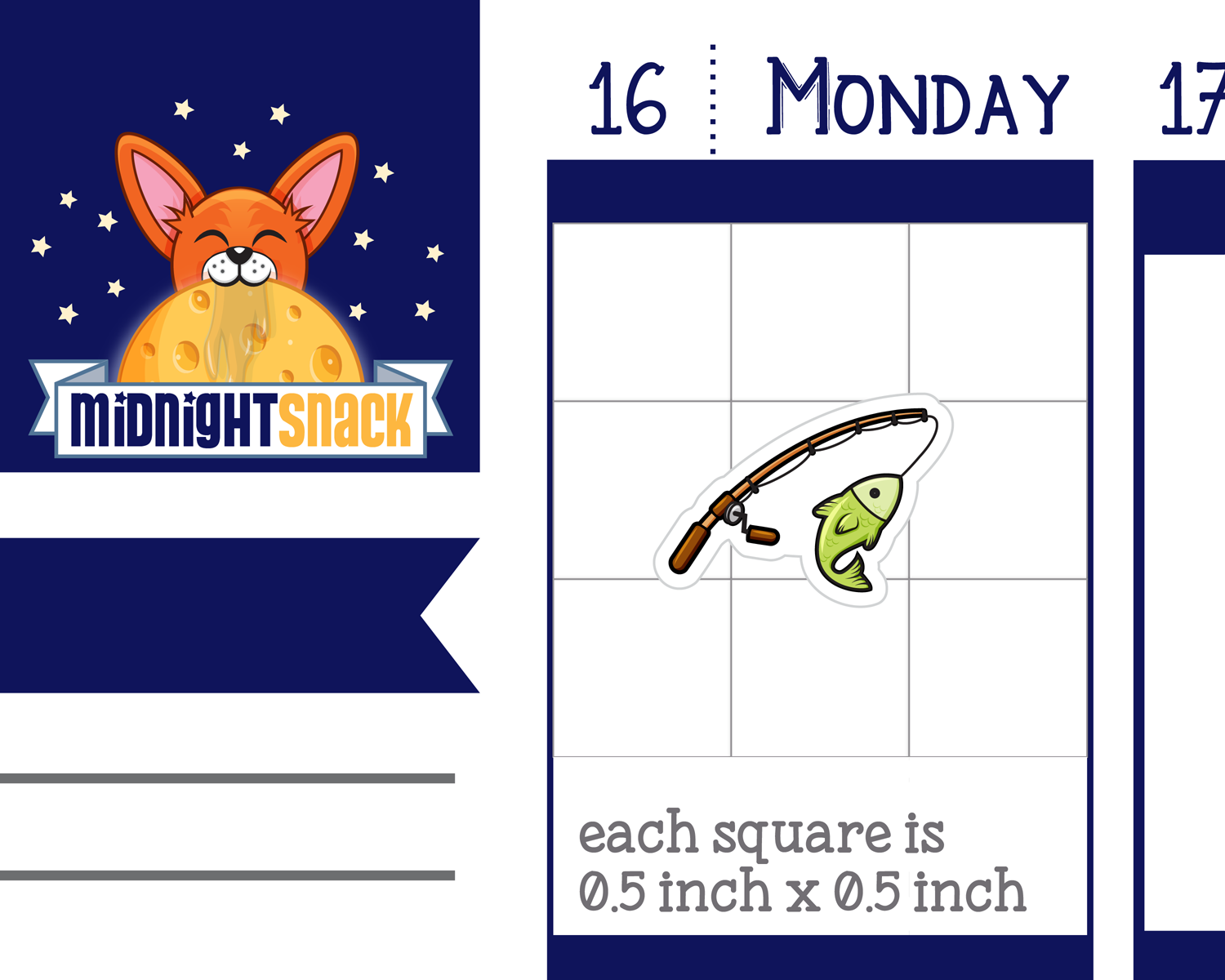 Fishing Icons: Outdoor Adventure Planner Stickers