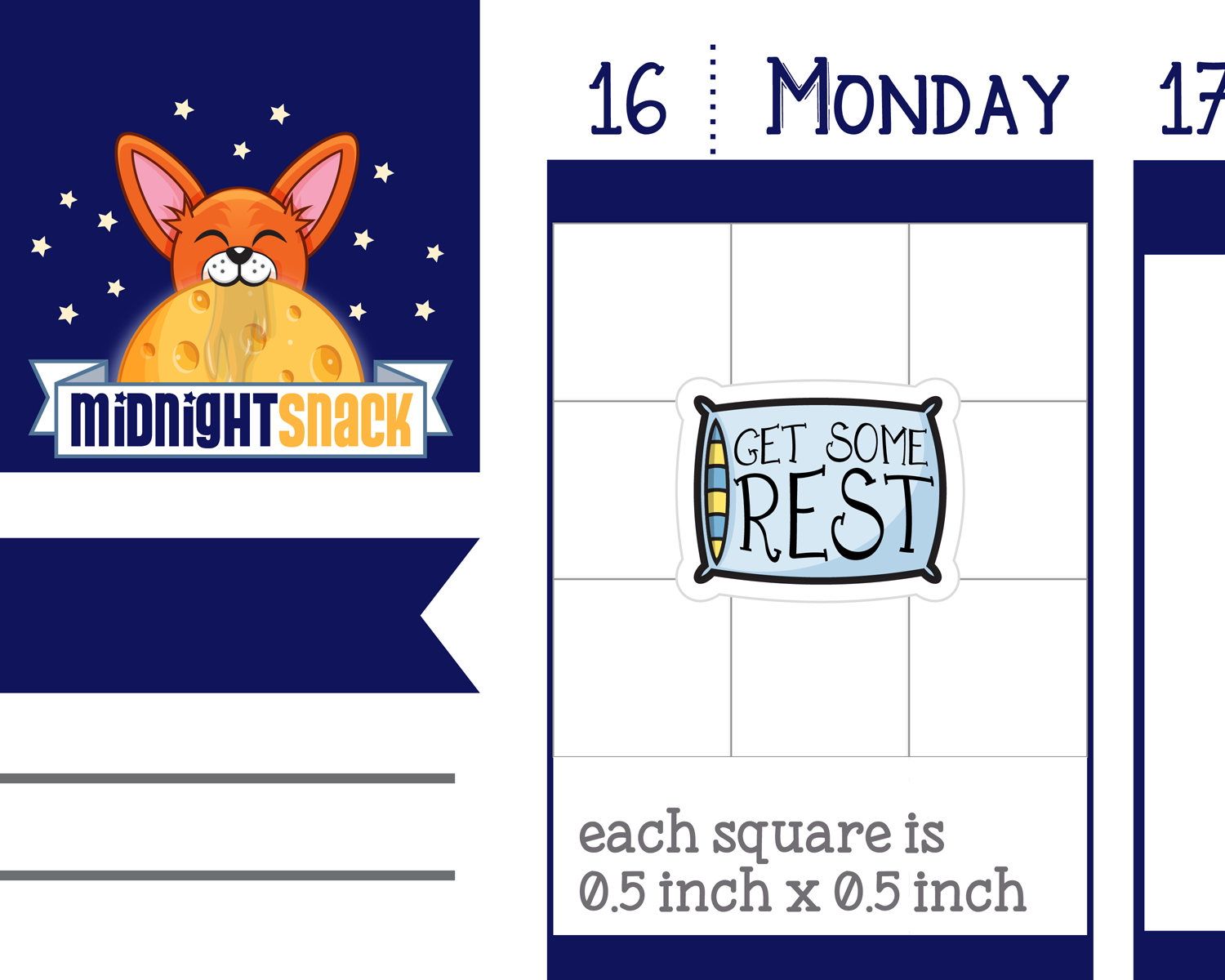 "Get Some Rest" Pillow Icon: Self Care Planner Stickers