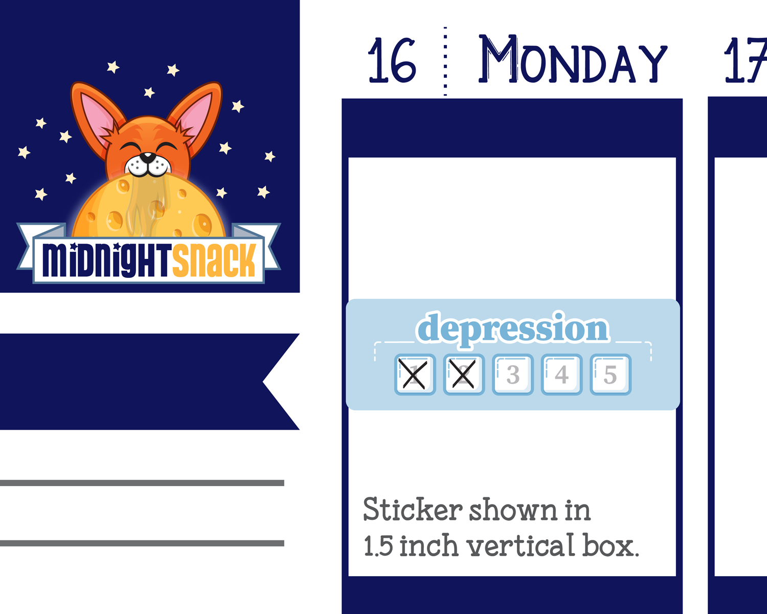 Depression Tracker Planner Stickers: Depression Scale 1-5