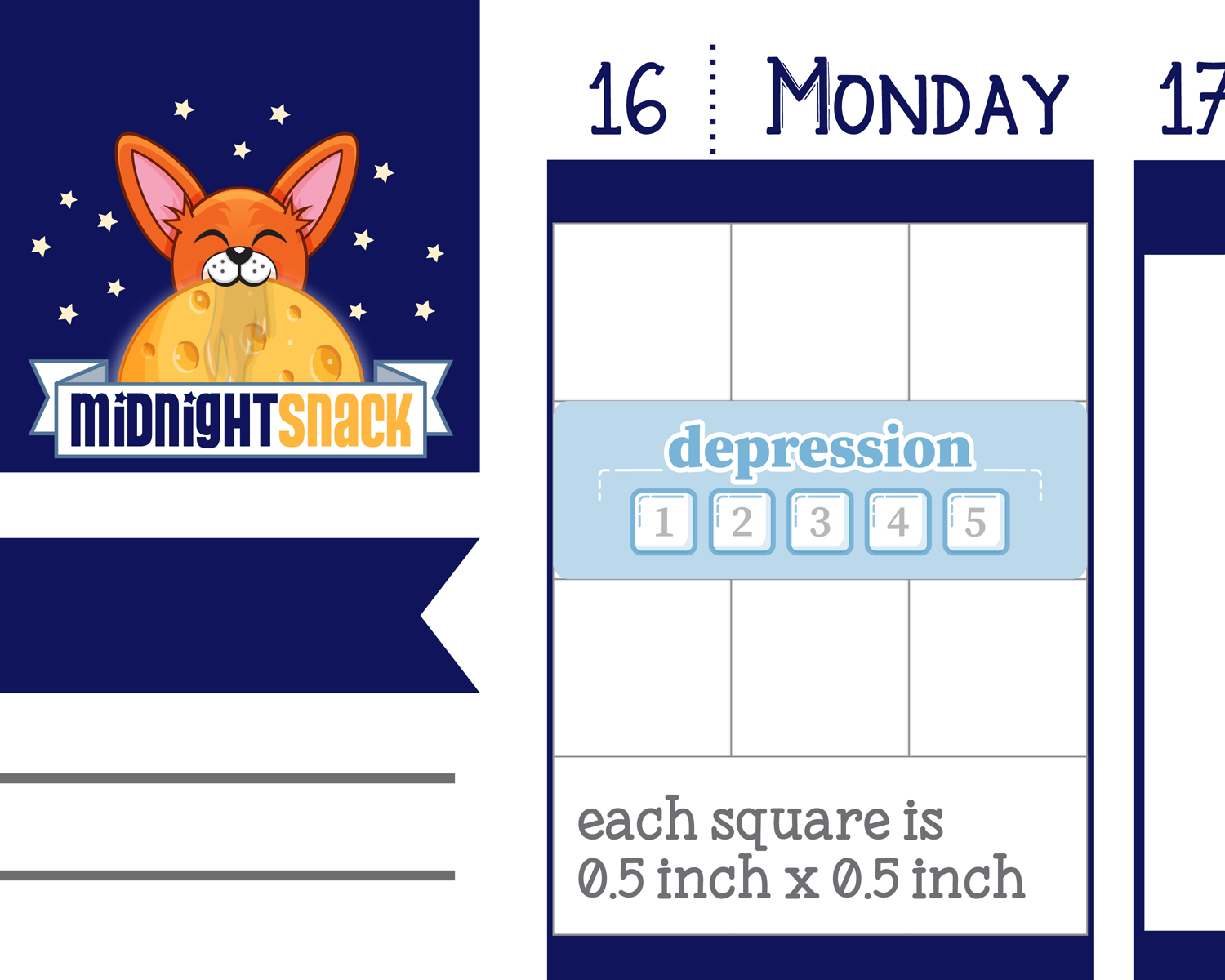 Depression Tracker Planner Stickers: Depression Scale 1-5